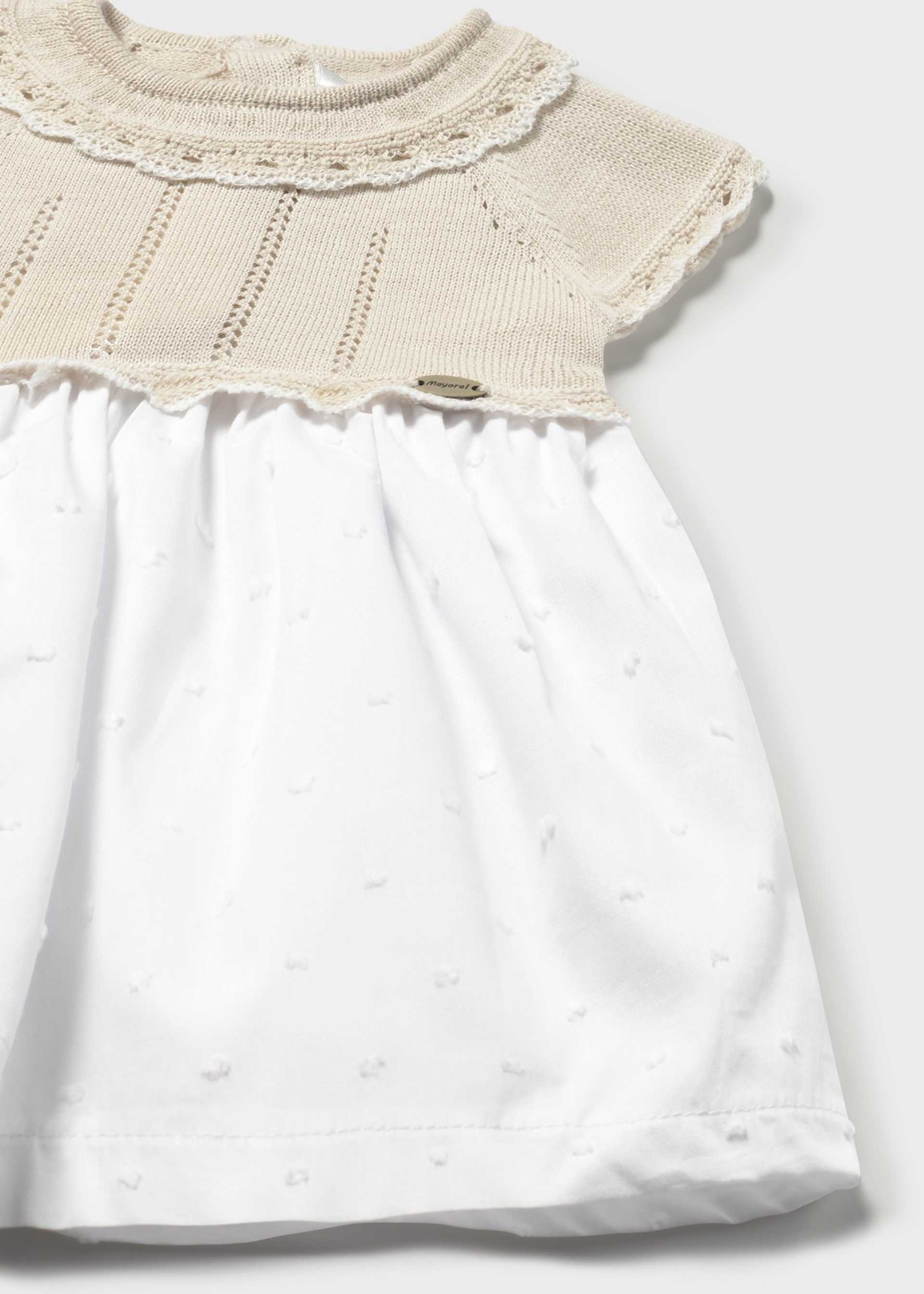 Strickkleid kombiniert Neugeborene Mädchen Strickkleid kombiniert Neugeborene Mädchen