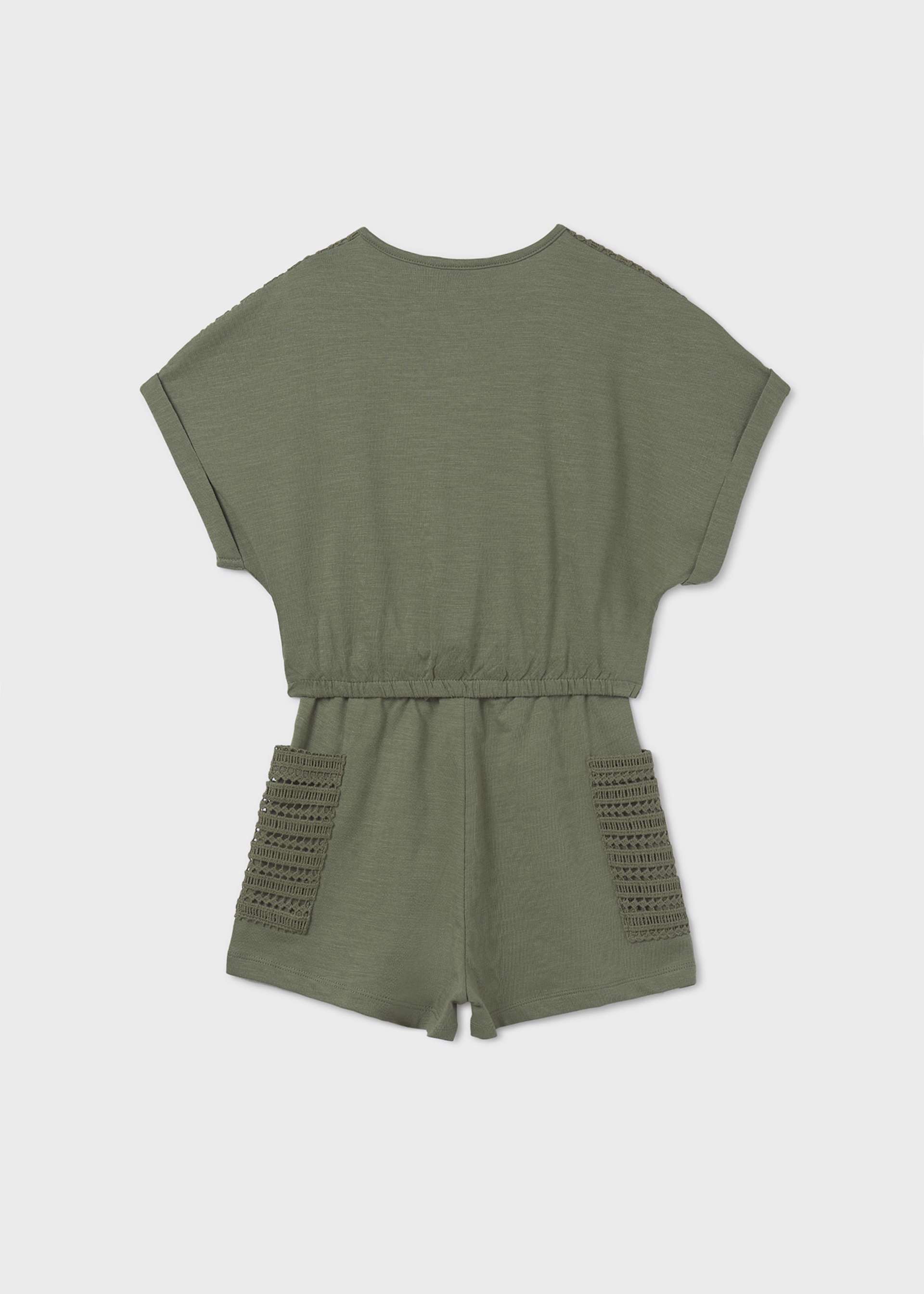 Conjunto pantalón corto y camiseta nudo chica Conjunto pantalón corto y camiseta nudo chica