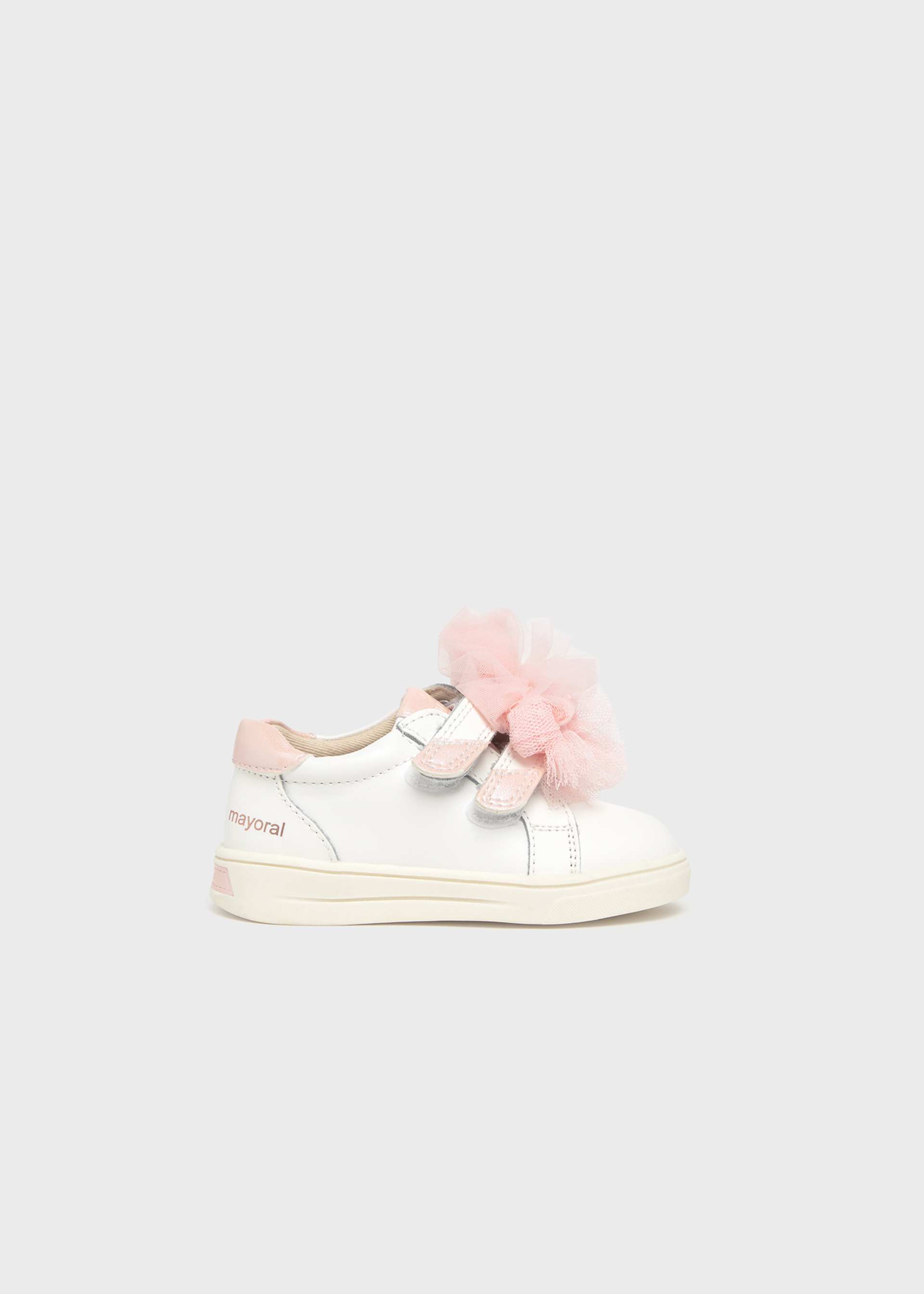 Scarpe sportive fiocco pelle neonata
