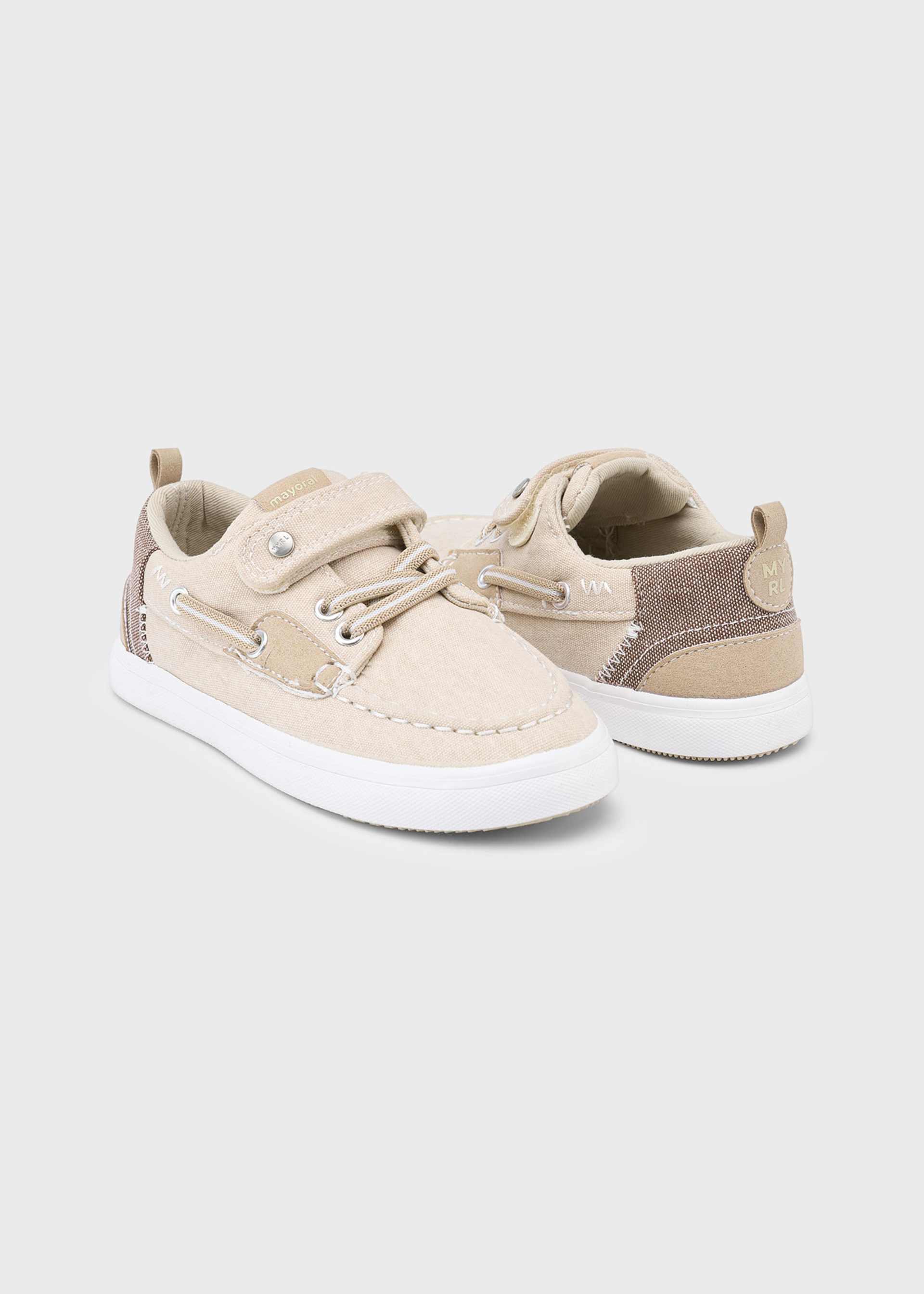Scarpe modello nautico tela bambino