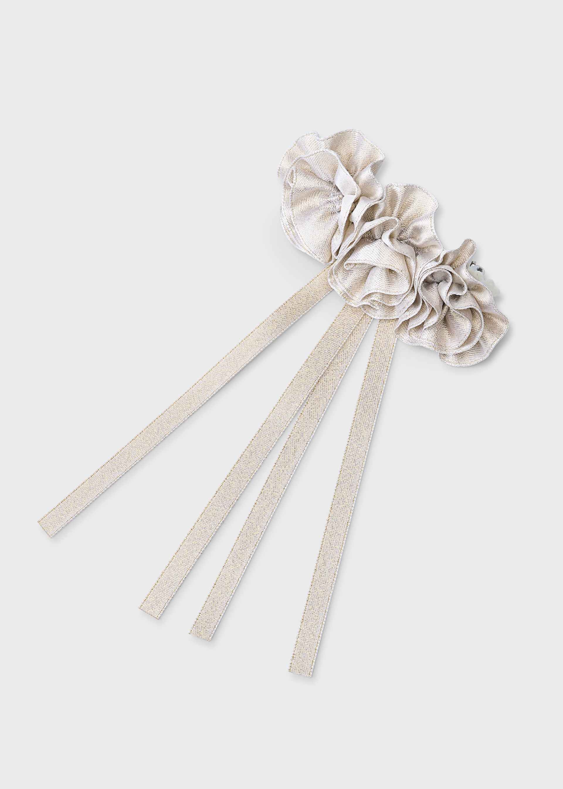 Girl's metallic thread hair clip