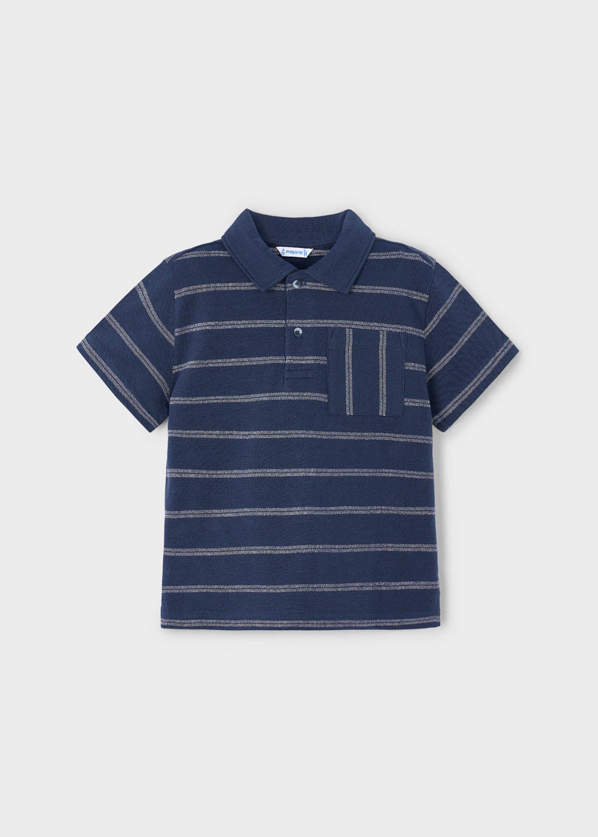 Boy striped polo shirt with pocket Boy striped polo shirt with pocket