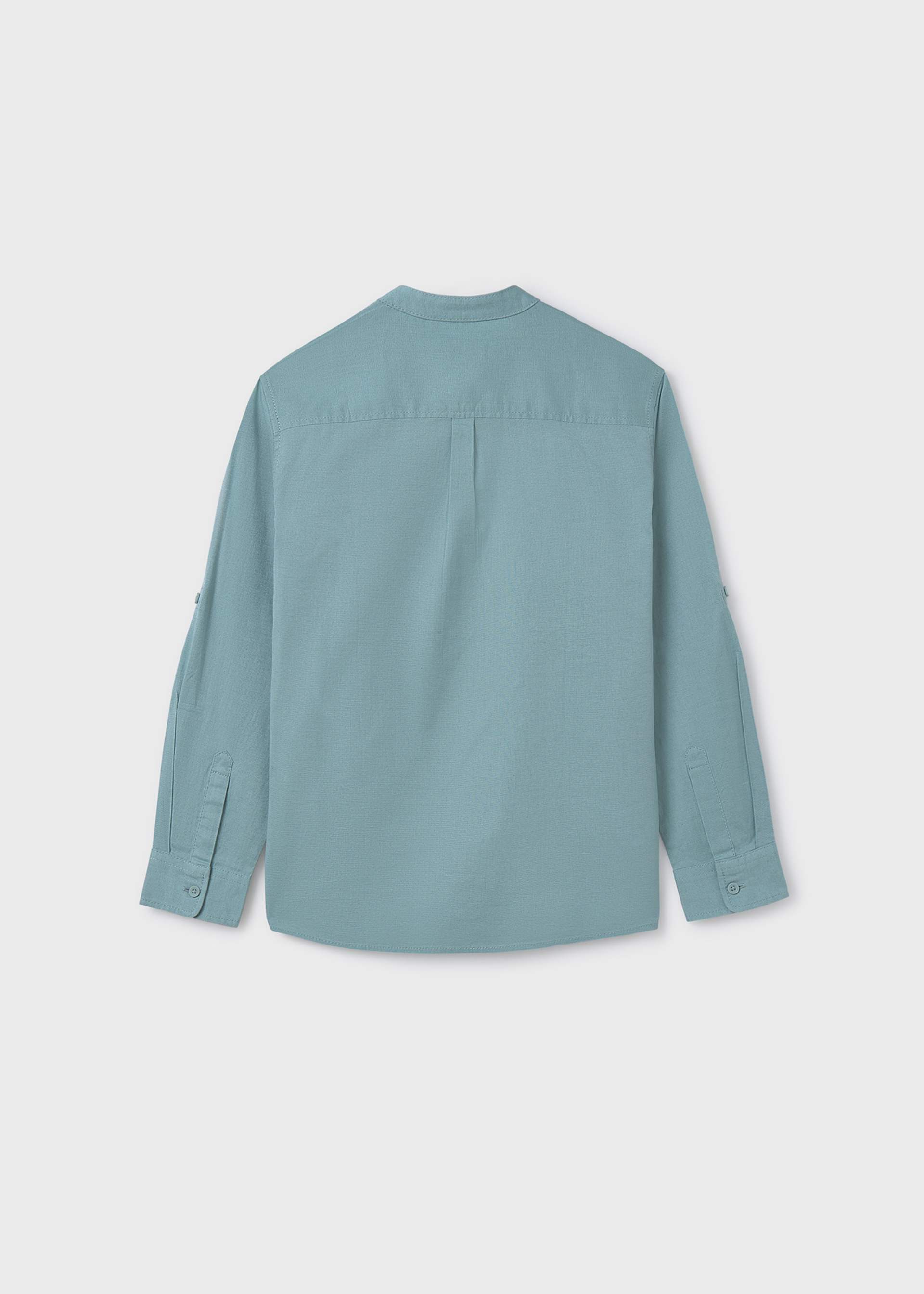 Boy mao collar linen shirt Boy mao collar linen shirt