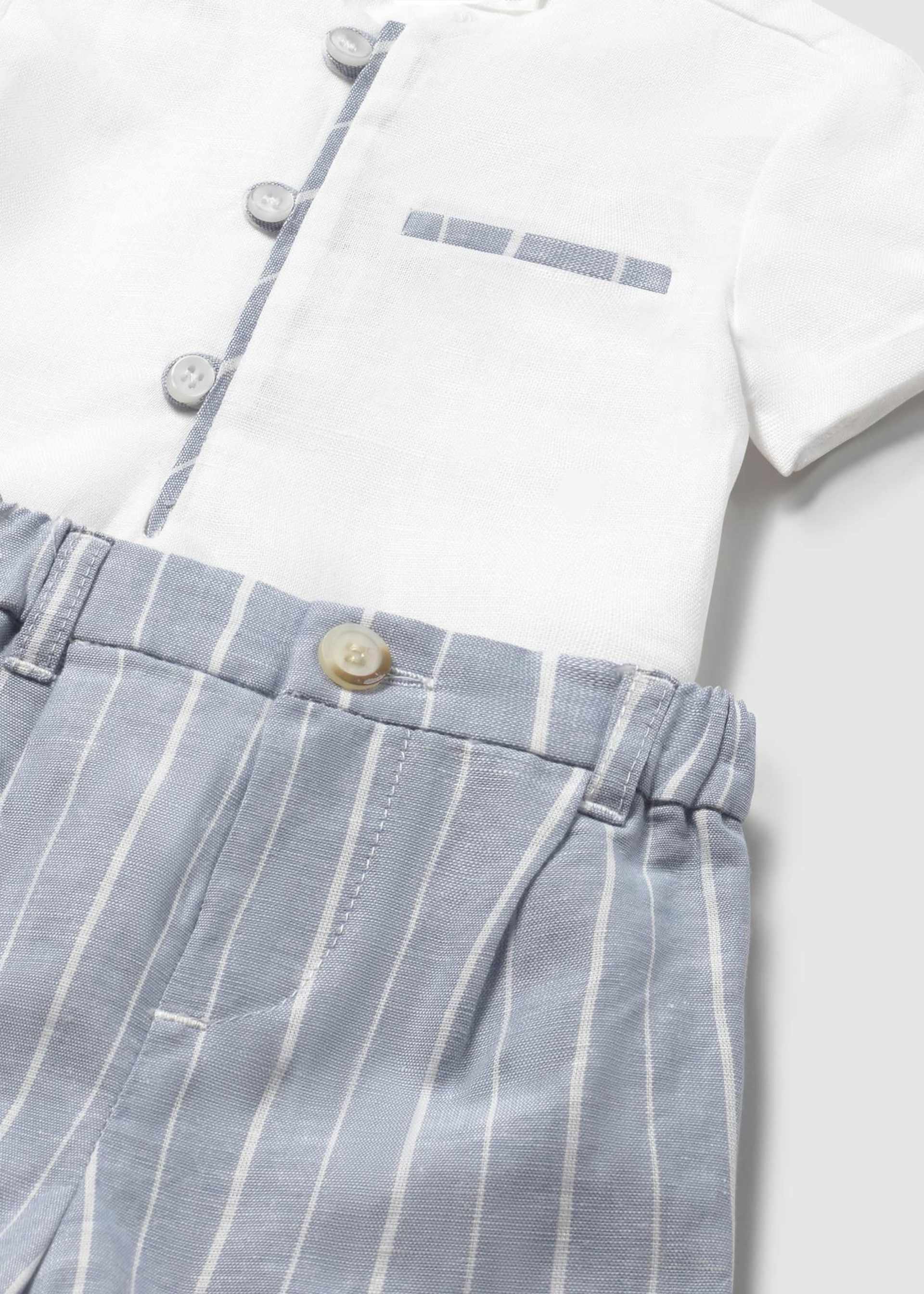 Newborn Shorts and Linen Shirt Set Newborn Shorts and Linen Shirt Set