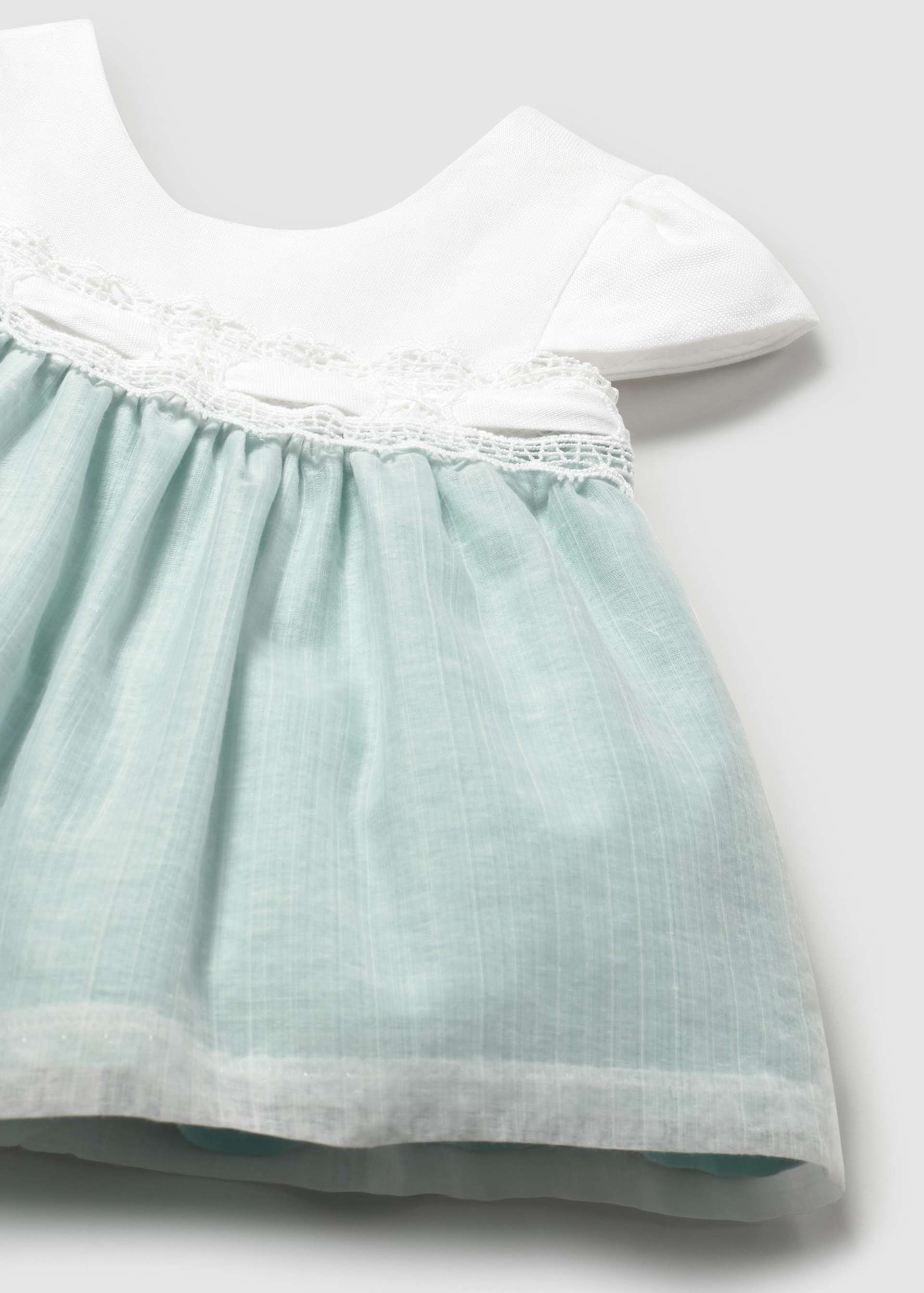 Newborn girl combined dress with nappy cover