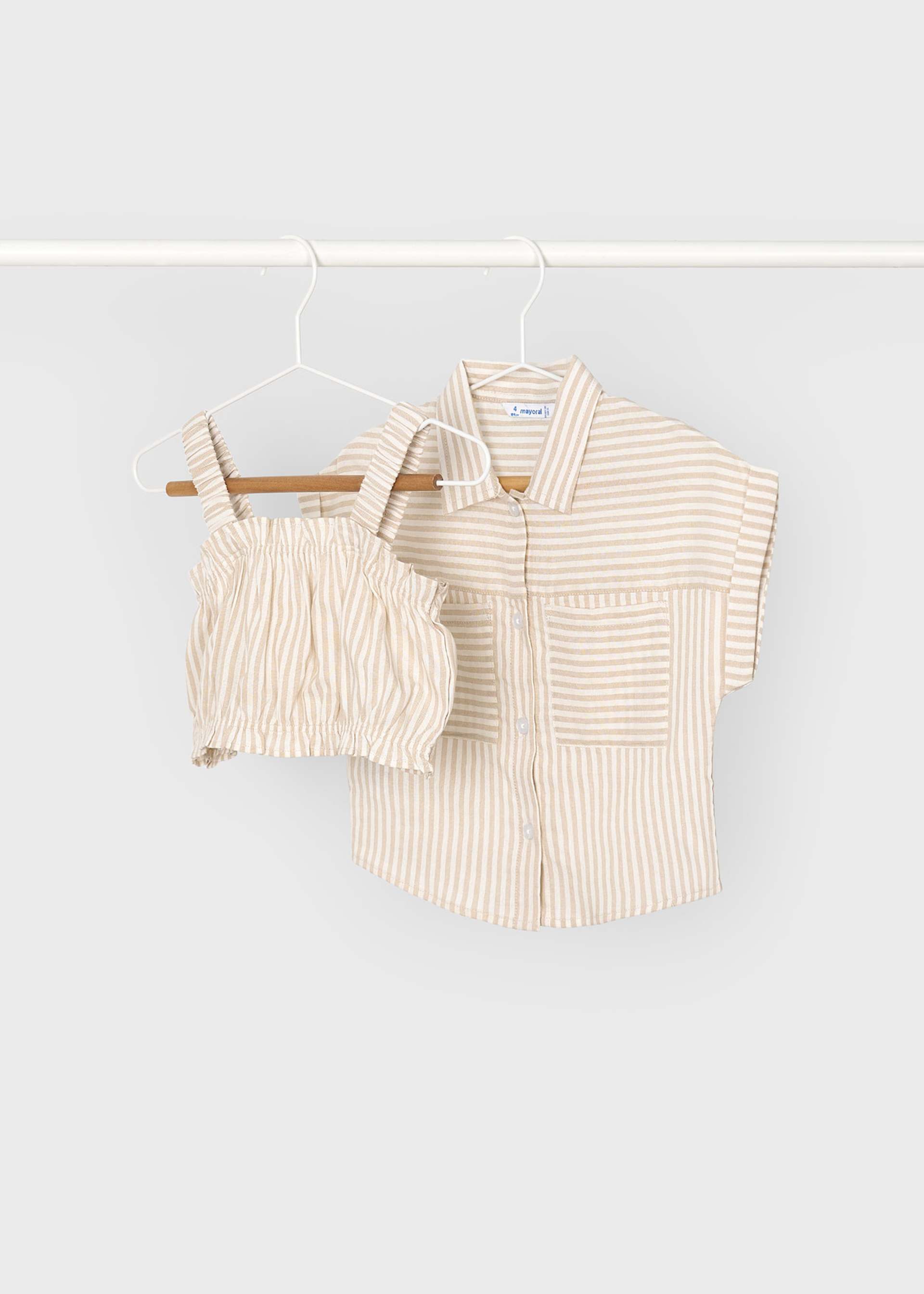Blusa con top rayas niña