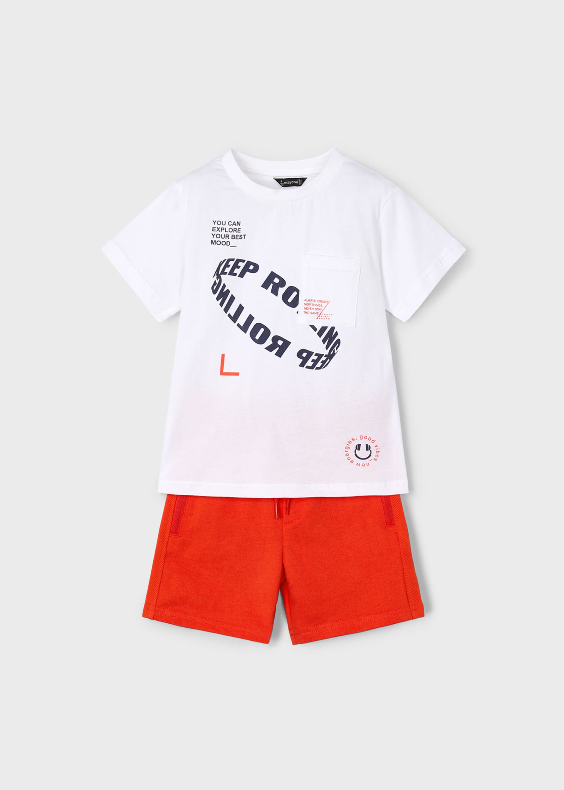 Set Bermudas und T-Shirt Aufschrift Jungen