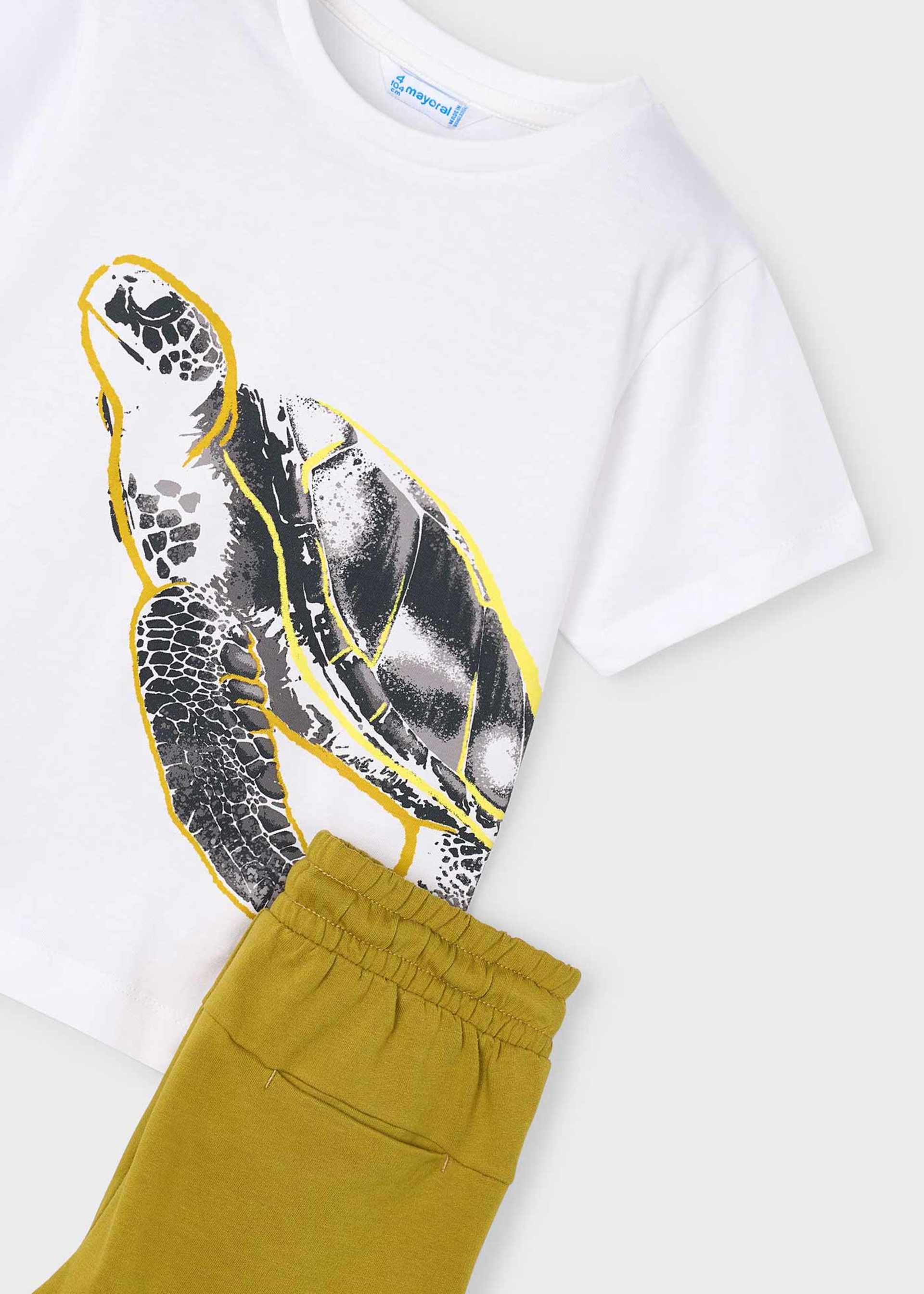 Ensemble short et t-shirt tortue garçon Ensemble short et t-shirt tortue garçon