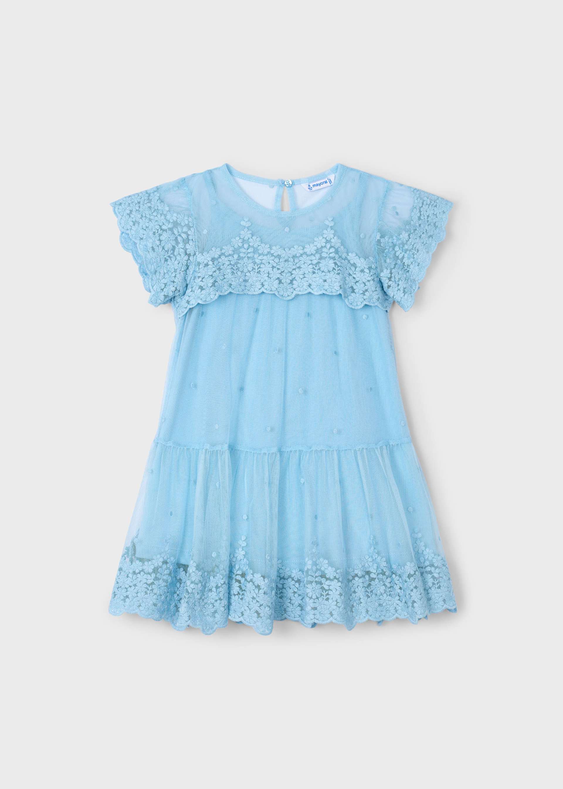 Girl tulle embroidered dress Girl tulle embroidered dress