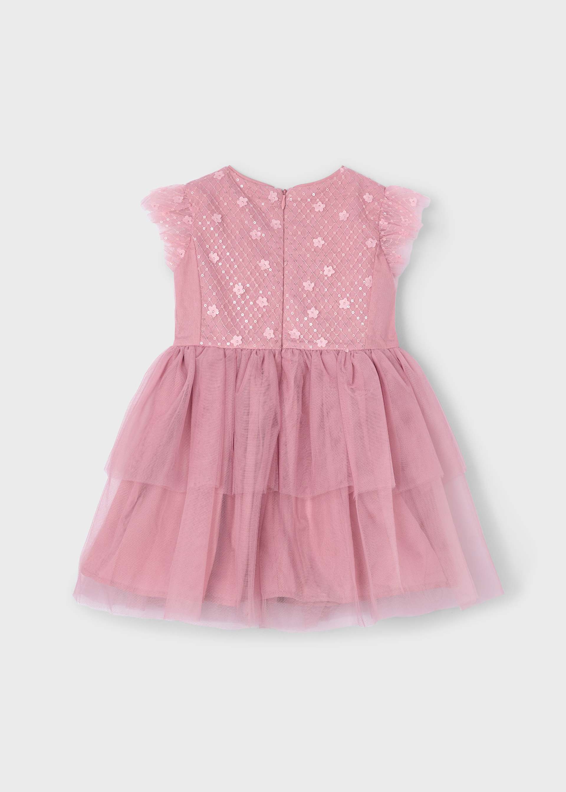 Vestido tul lentejuelas niña