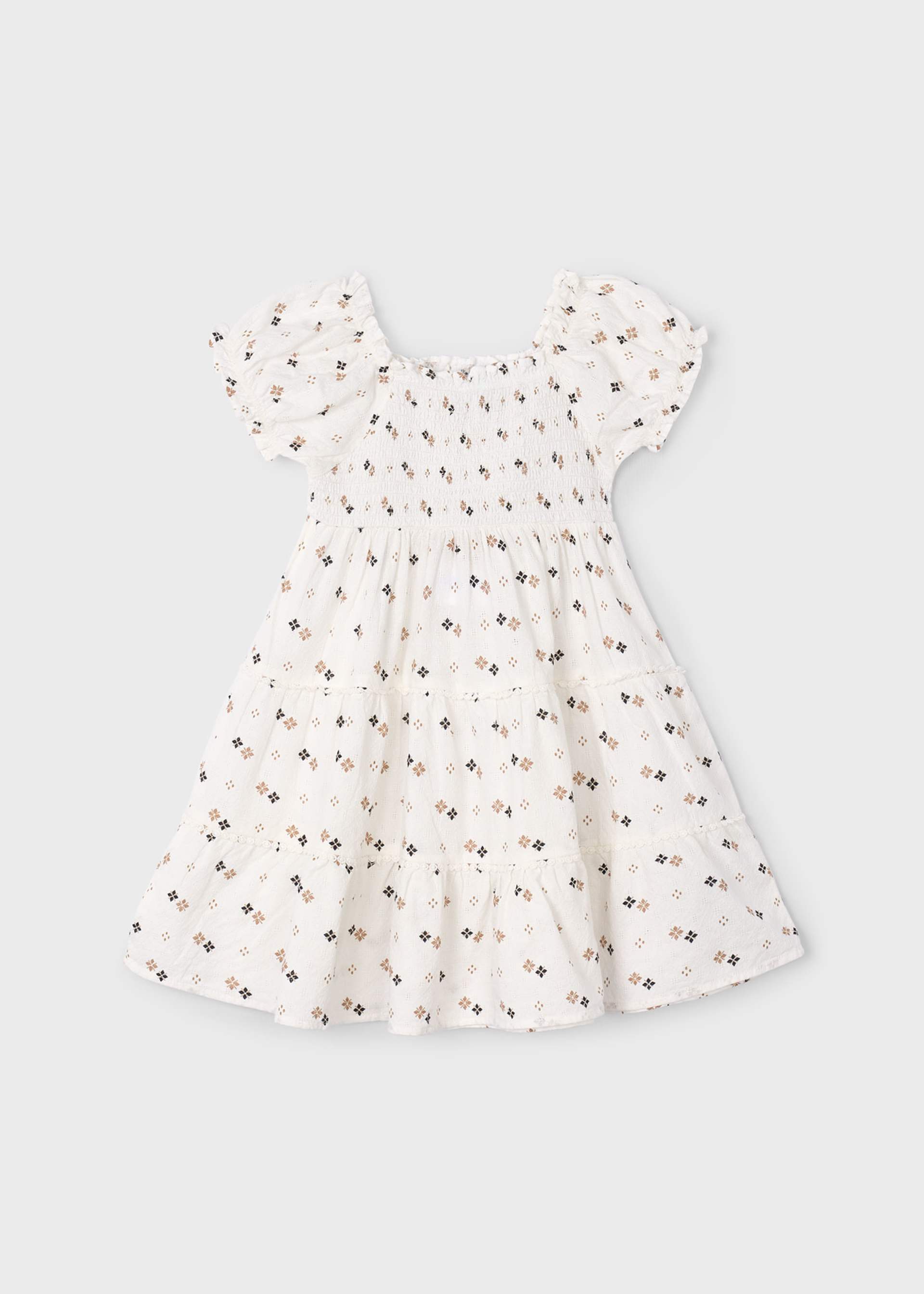 Girl Printed Smocked Dress