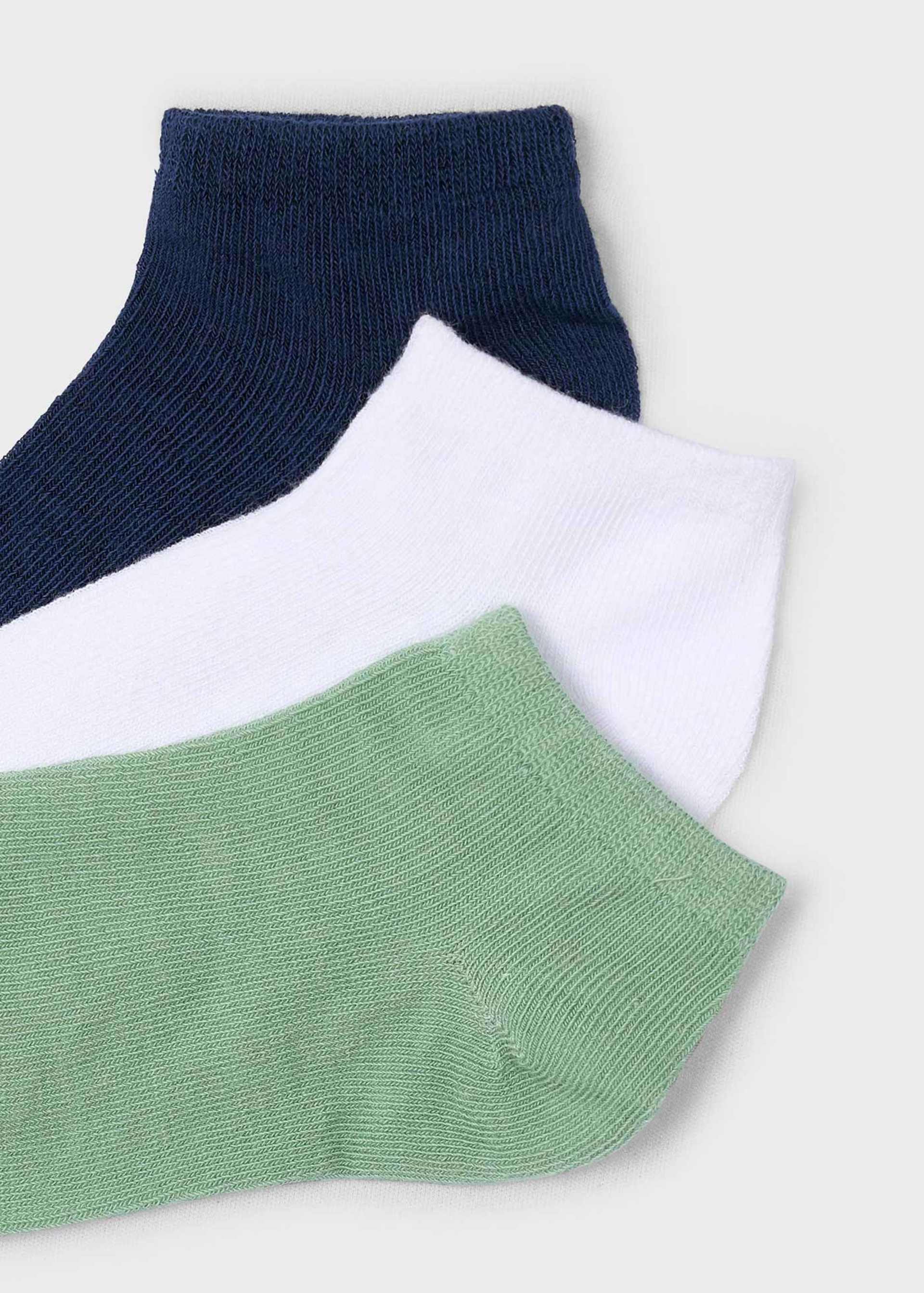 Boy set of 3 plain socks