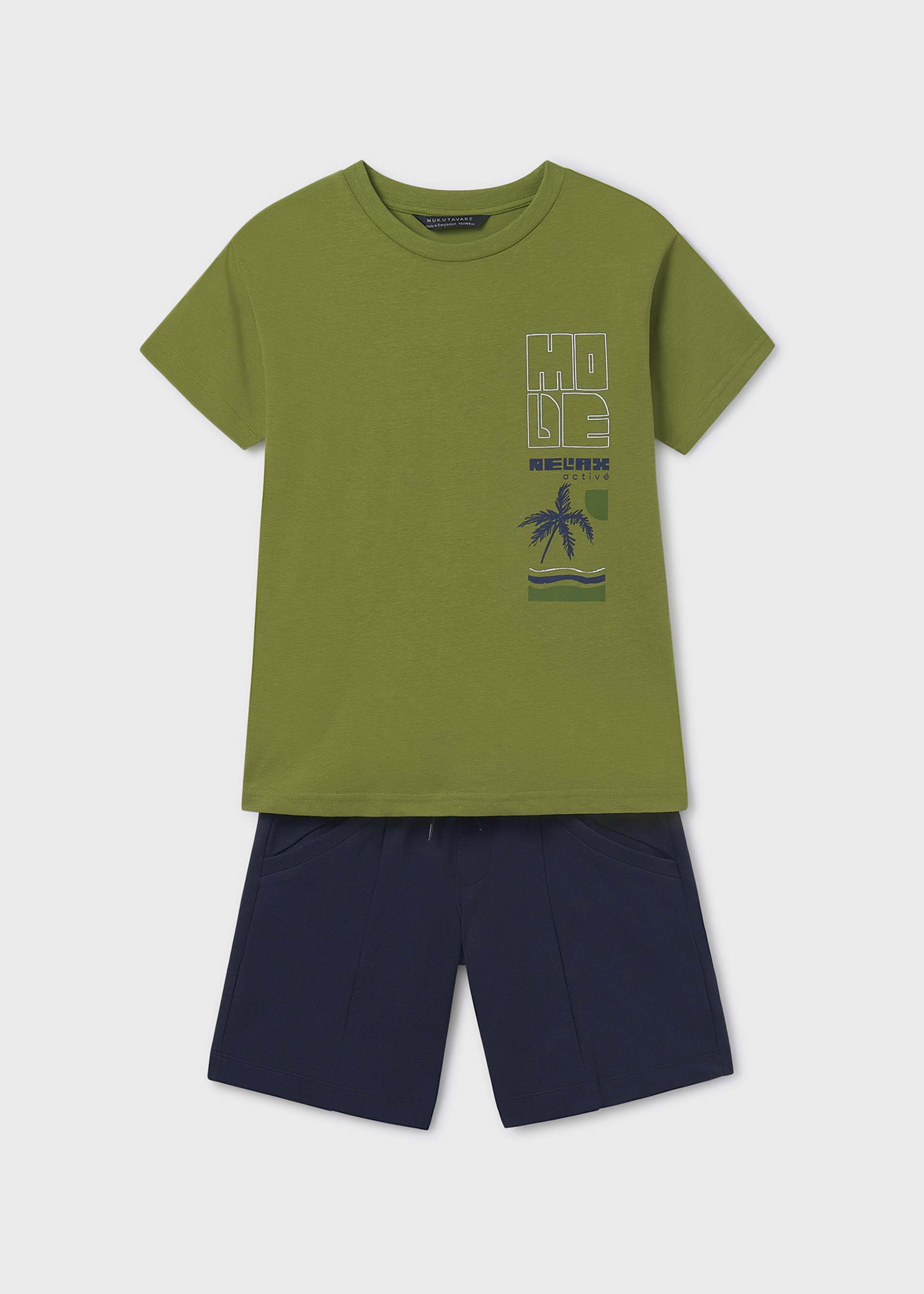 Boy shorts and palm tree t-shirt set Boy shorts and palm tree t-shirt set