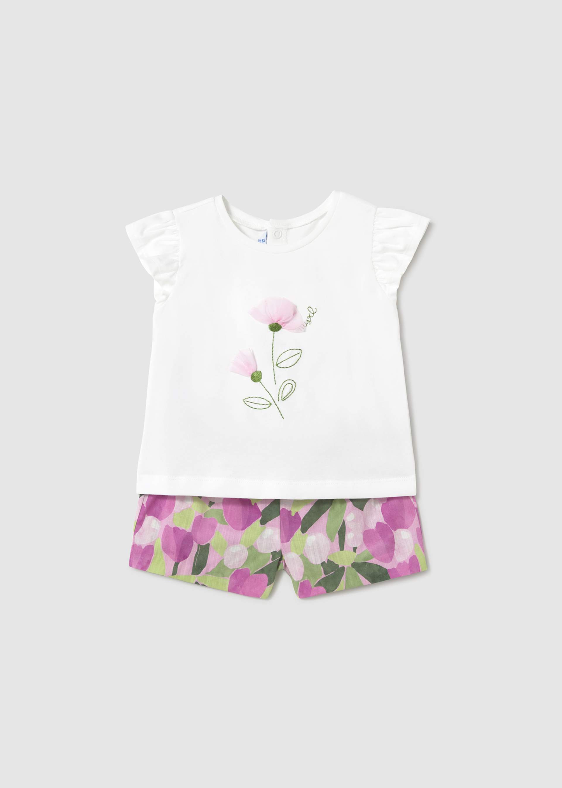 Set kurze Hose Blumenprint und T-Shirt Baby Set kurze Hose Blumenprint und T-Shirt Baby