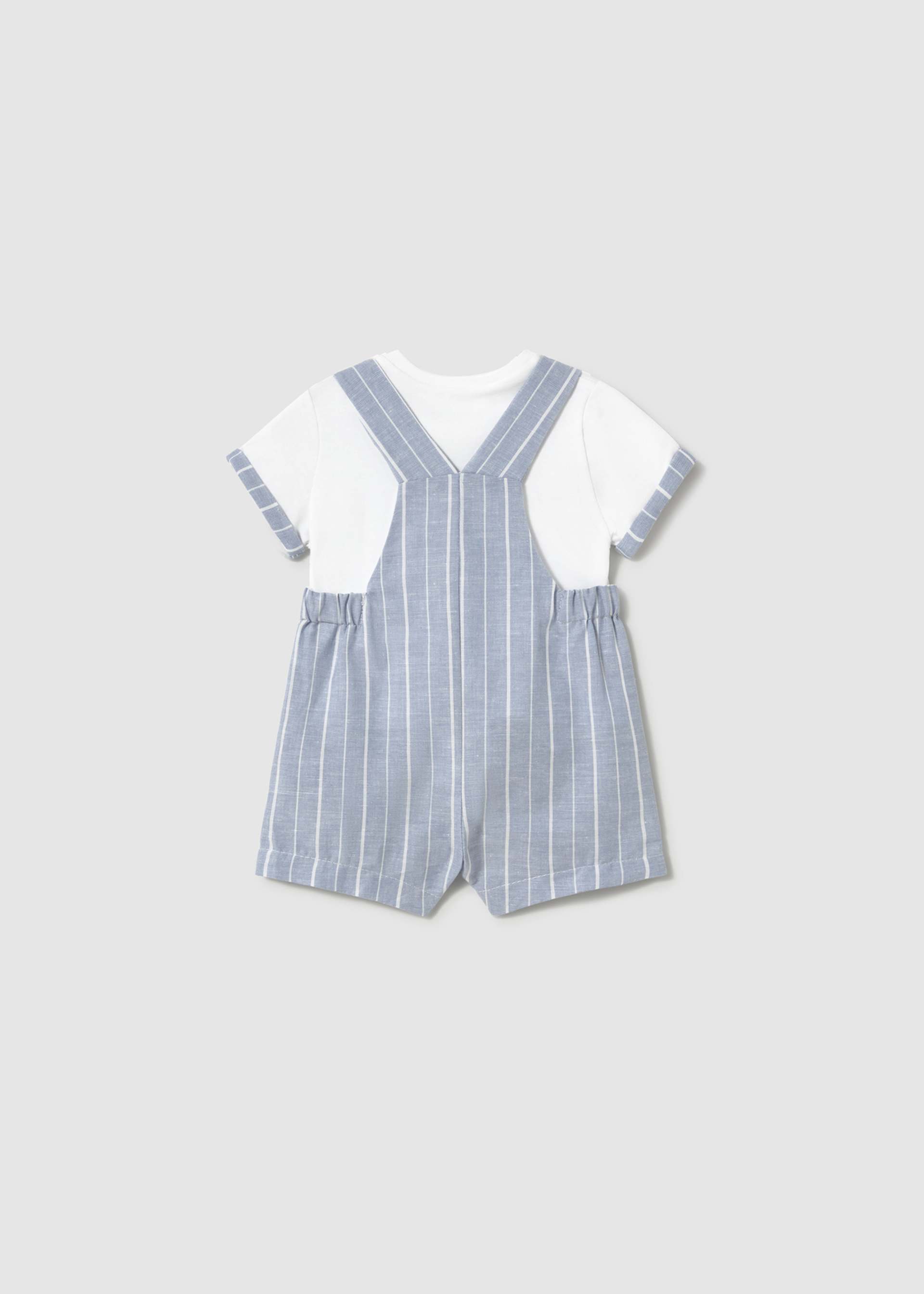 Newborn Dungaree and Linen T-Shirt Set Newborn Dungaree and Linen T-Shirt Set