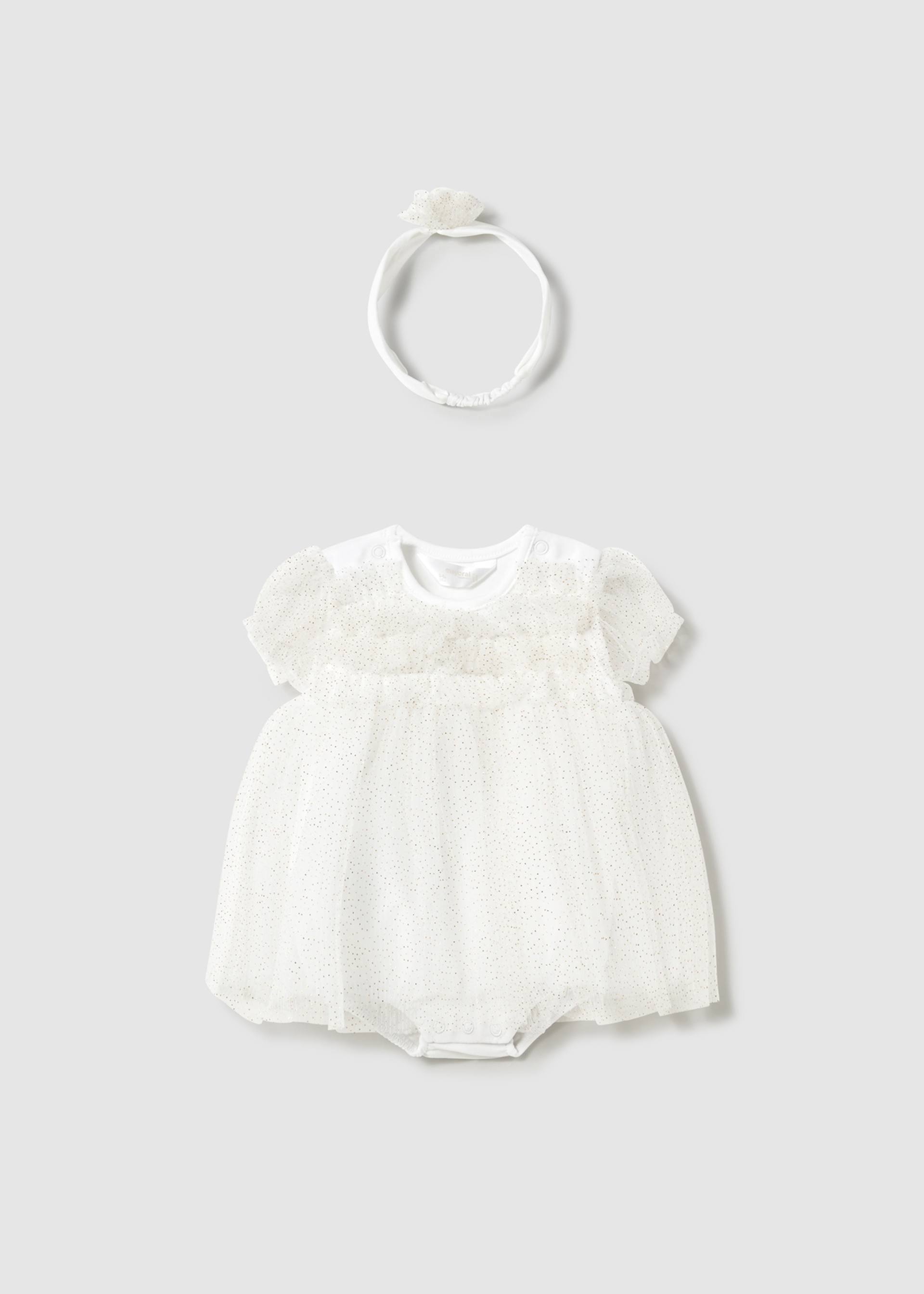 Newborn Tulle Romper with Headband Newborn Tulle Romper with Headband