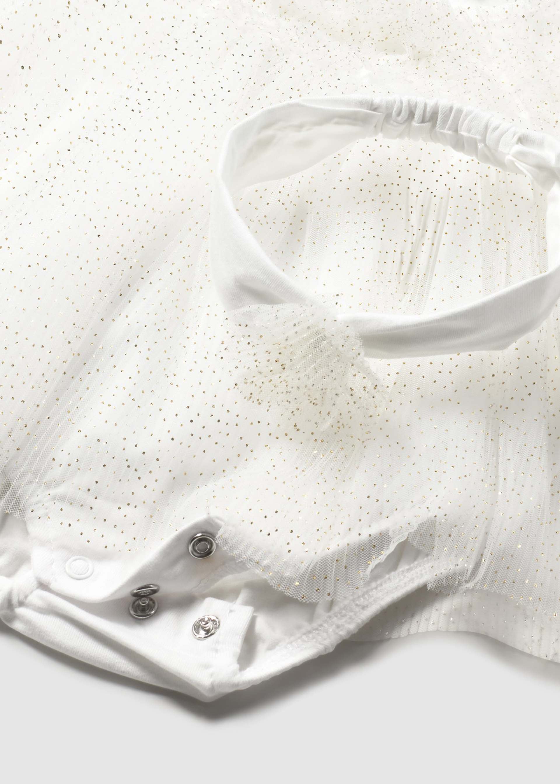 Pagliaccetto con fascia tulle neonata Pagliaccetto con fascia tulle neonata