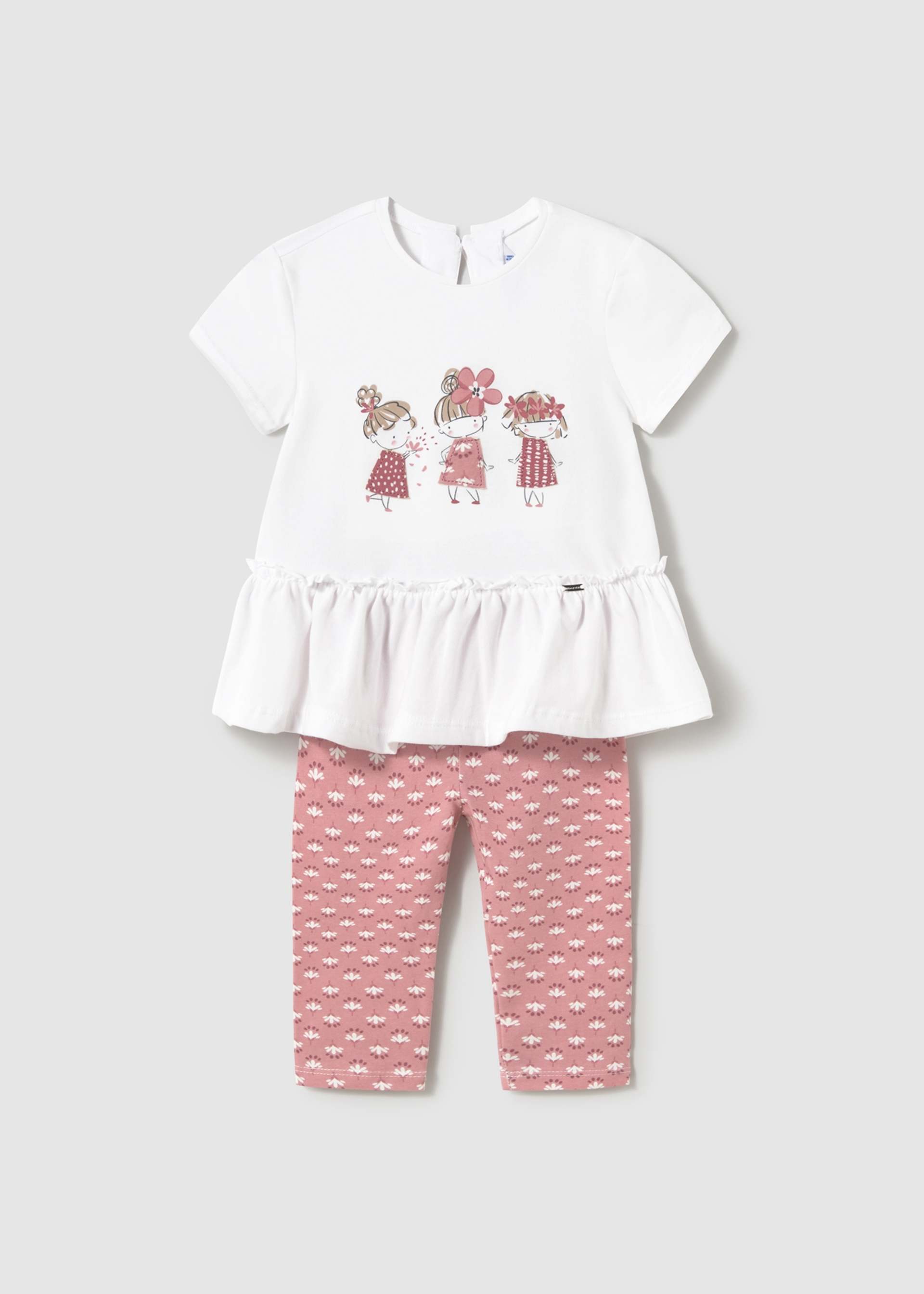Baby Leggings and Ruffled T-Shirt Set Baby Leggings and Ruffled T-Shirt Set