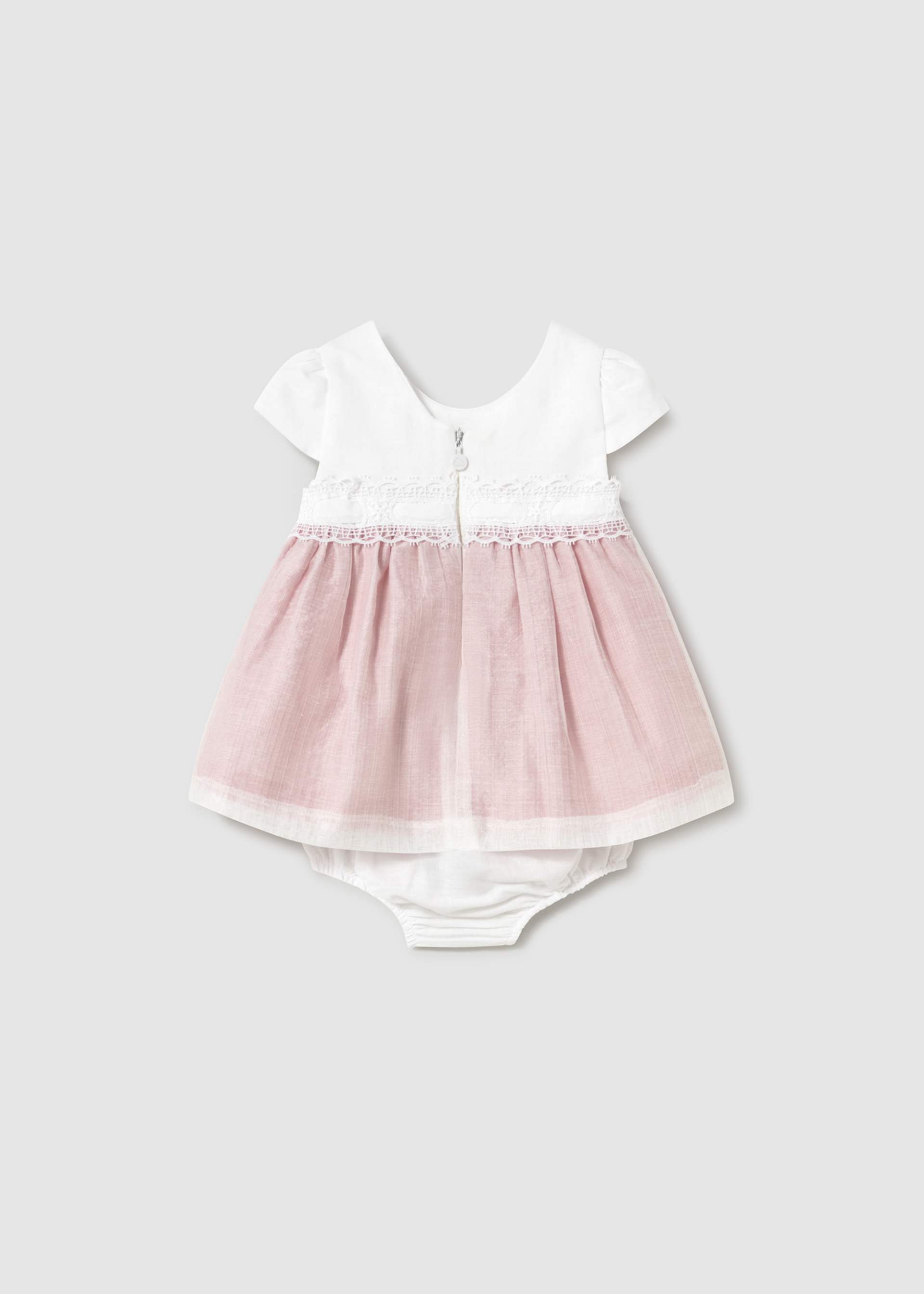 Festliches Kleid mit Windelhöschen kombiniert Neugeborene Mädchen