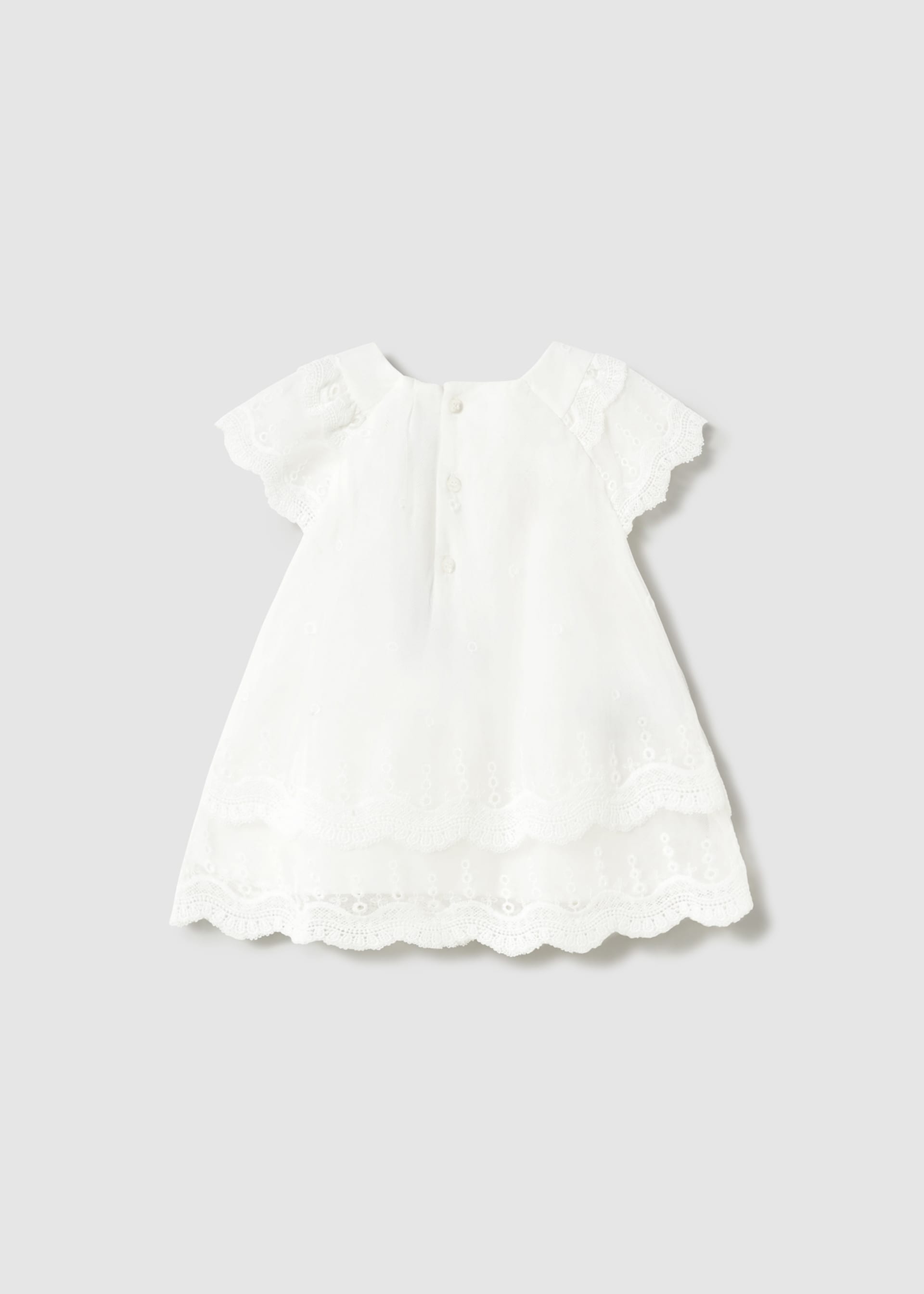 Robe en tulle brodé avec volants bébé Robe en tulle brodé avec volants bébé