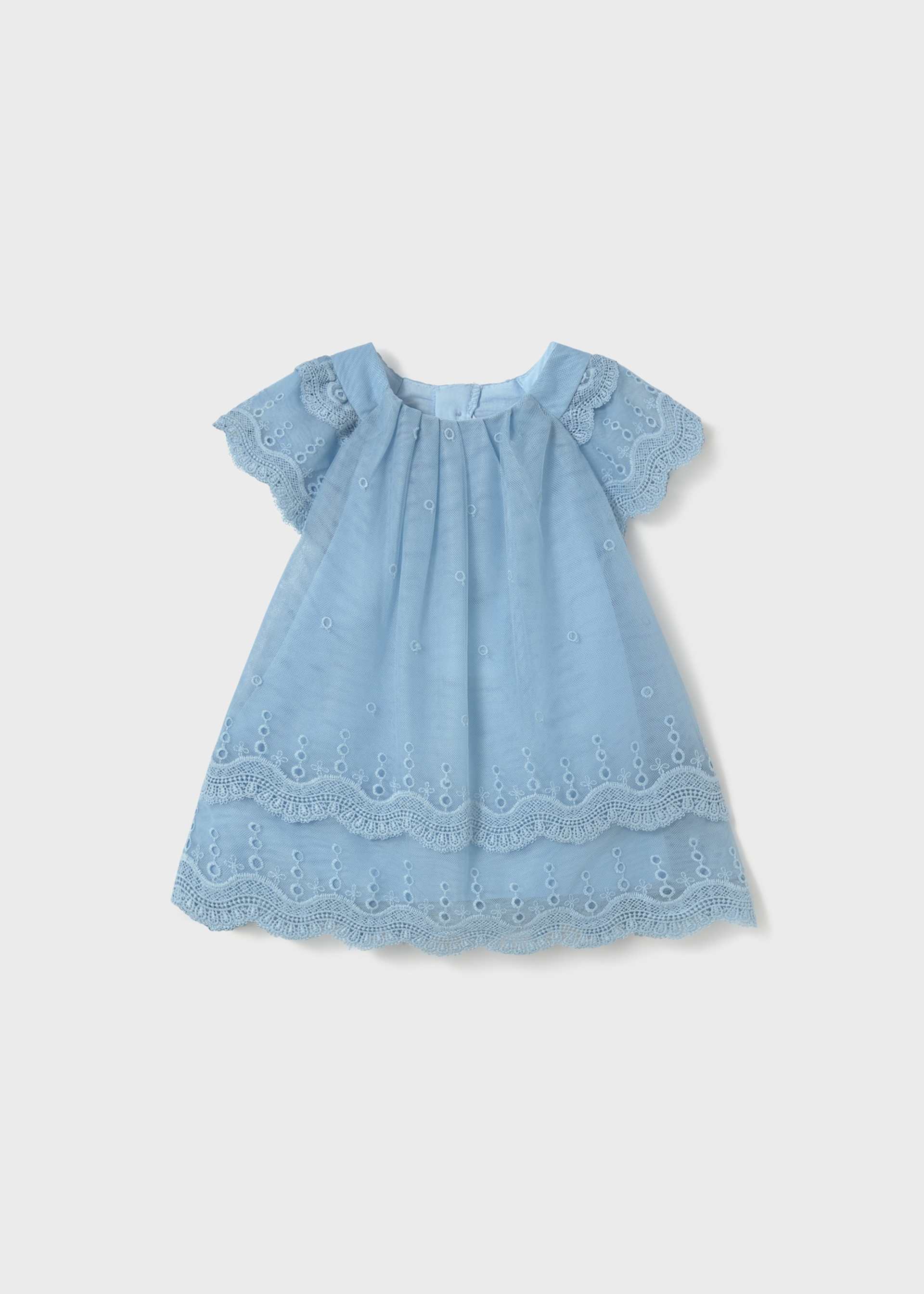 Baby embroidered tulle frill dress