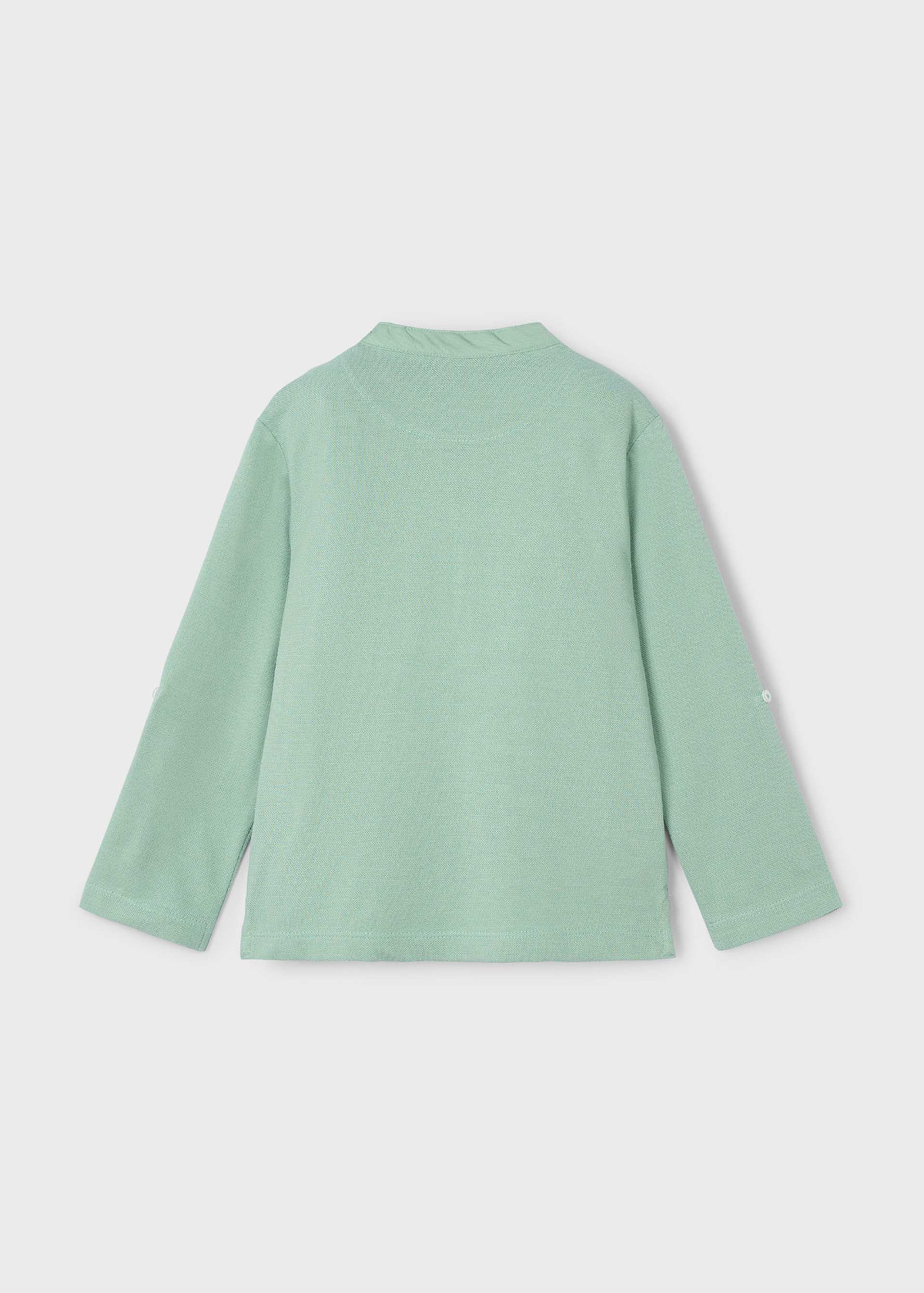 Boy Long Sleeve Mandarin Collar Polo Boy Long Sleeve Mandarin Collar Polo