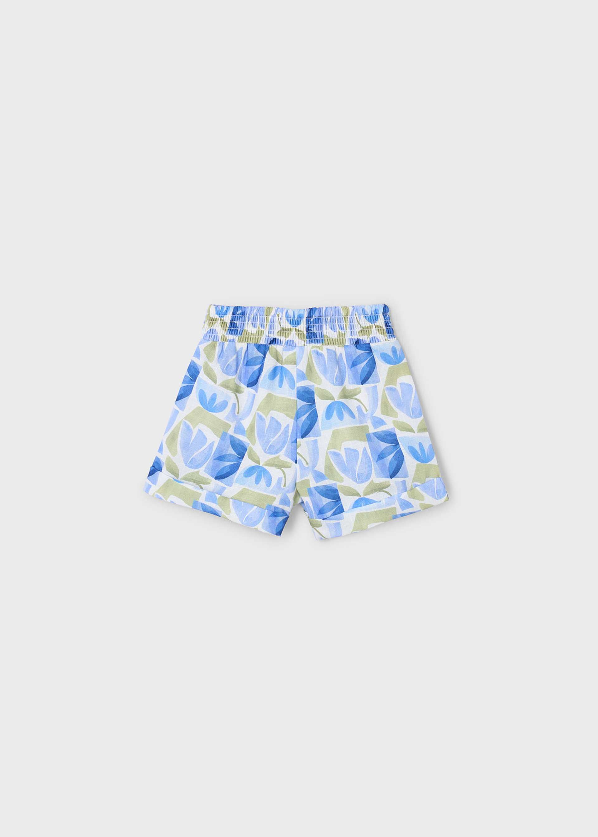 Girl geometric flower shorts