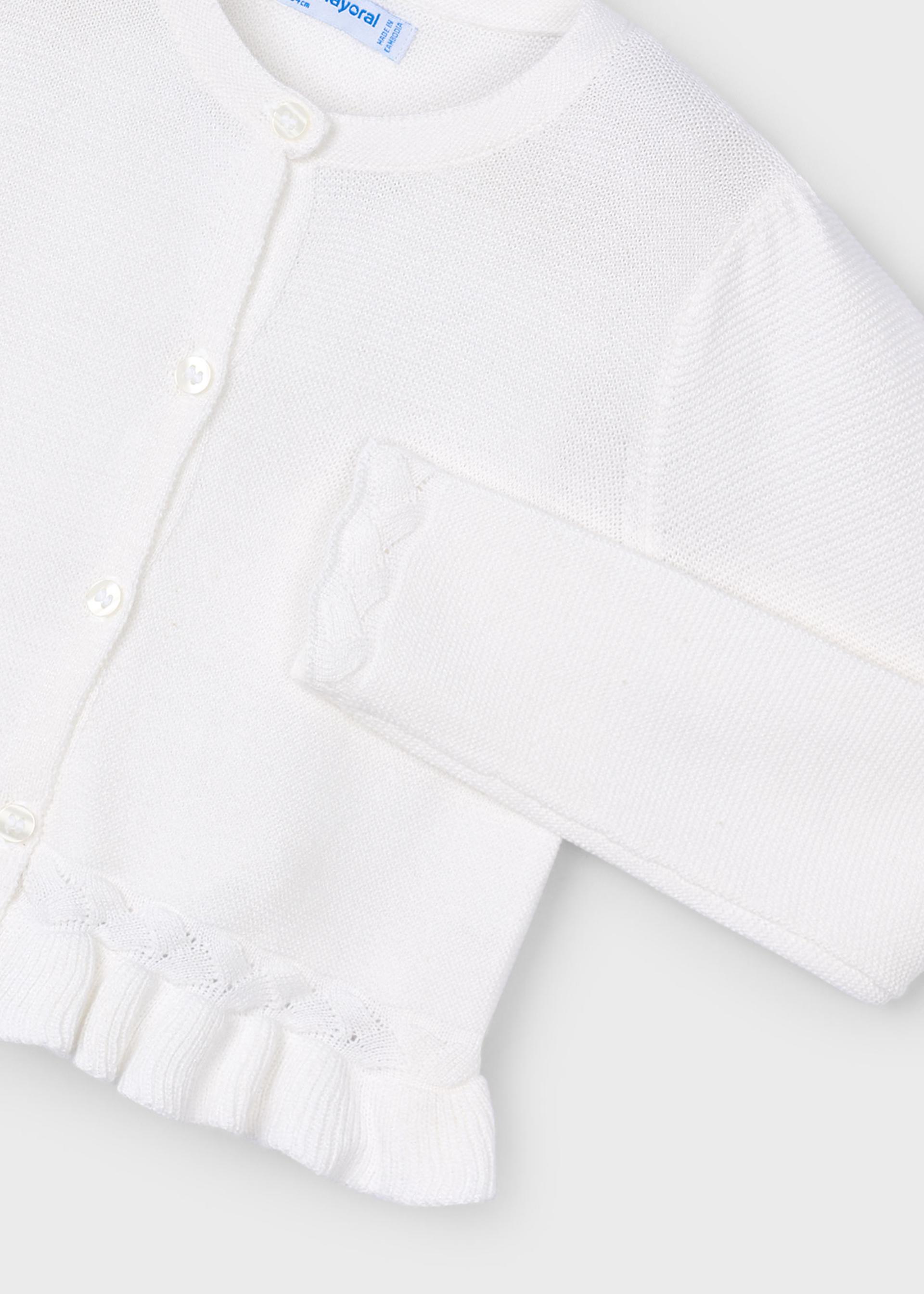 Cardigan tricoté avec détails tressés fille