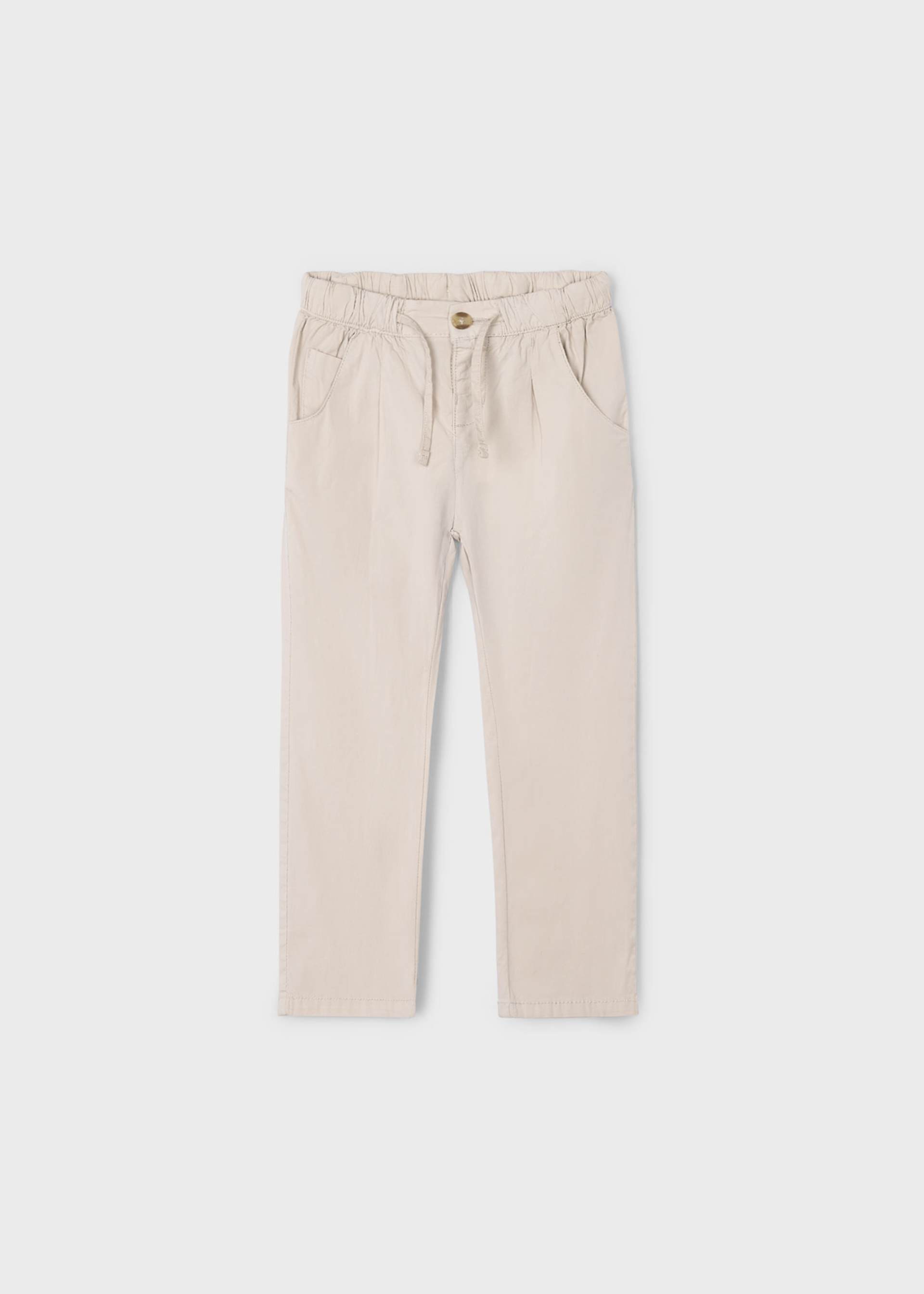 Boy chino trousers with drawstring Boy chino trousers with drawstring