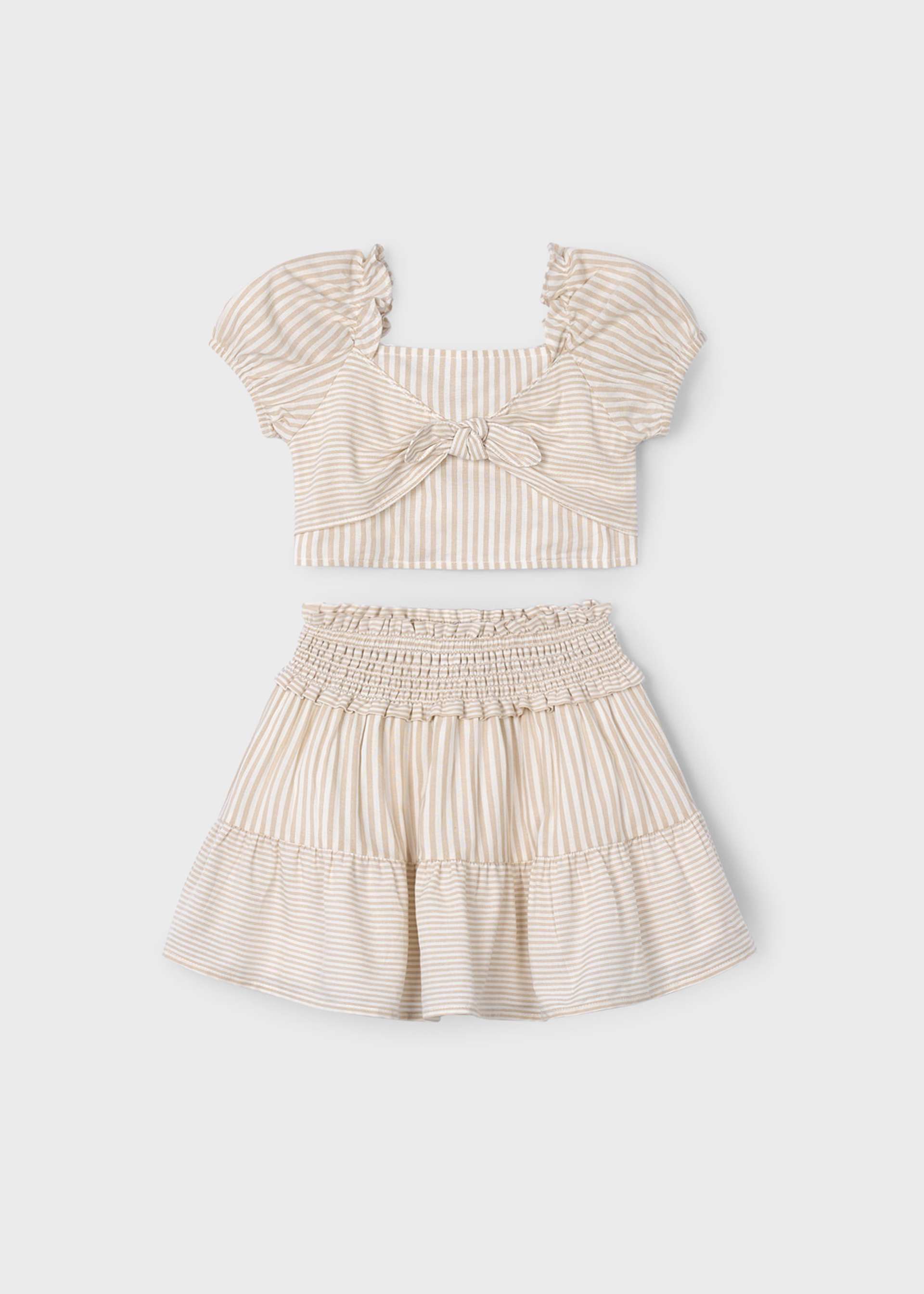 Conjunto falda y top rayas niña Conjunto falda y top rayas niña