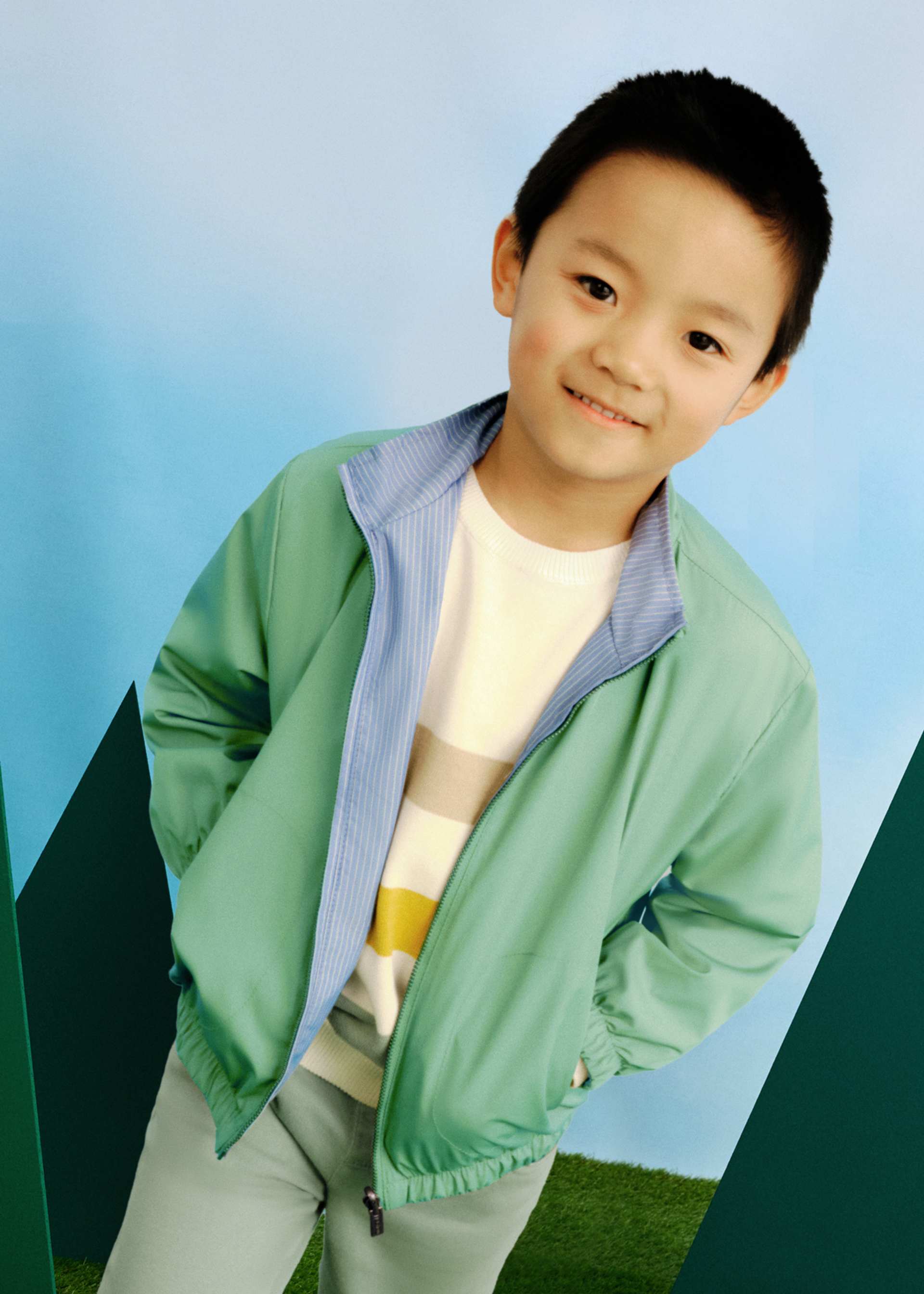 Boy reversible windbreaker