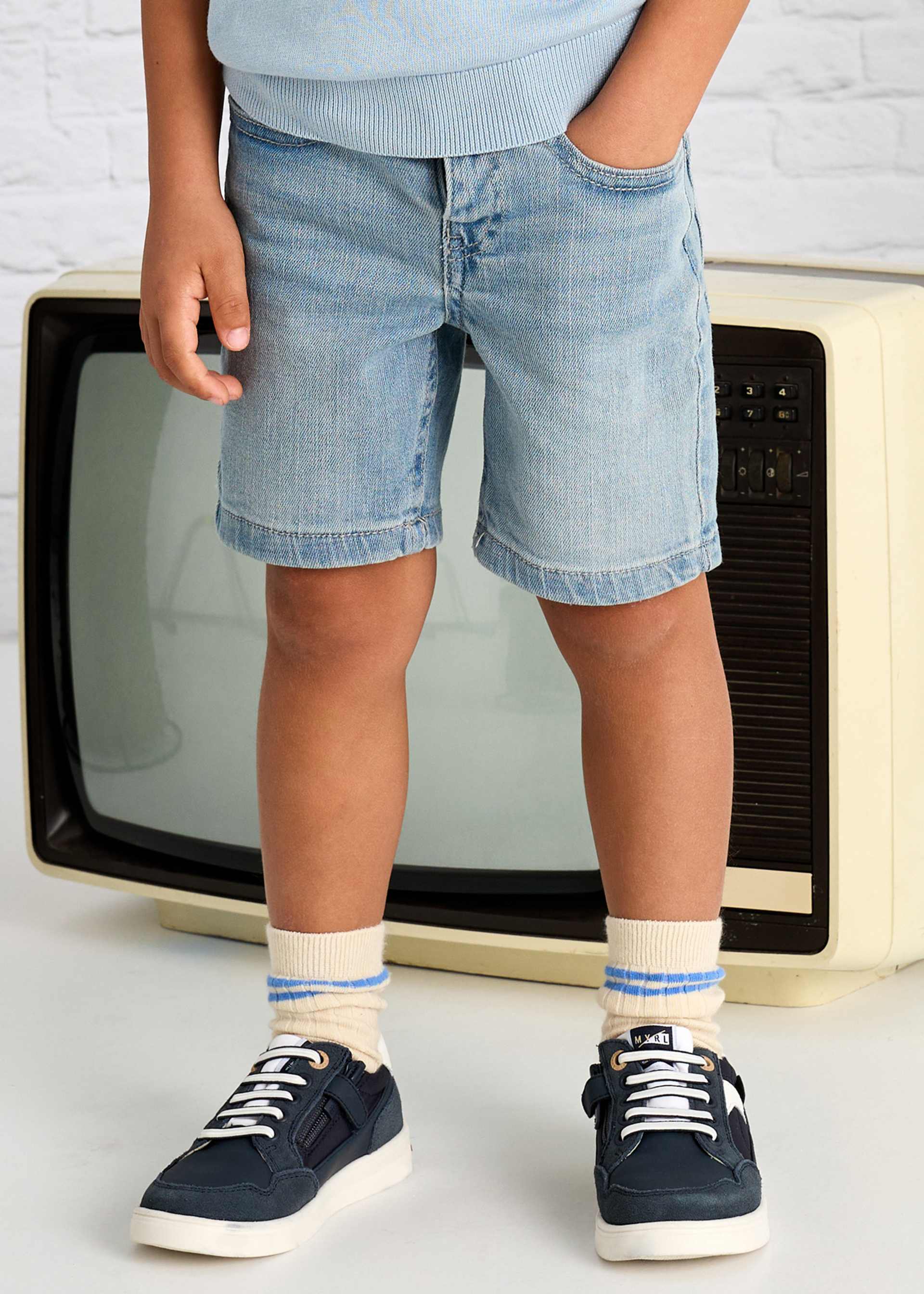 Bermuda de mezclilla básica niño Bermuda de mezclilla básica niño