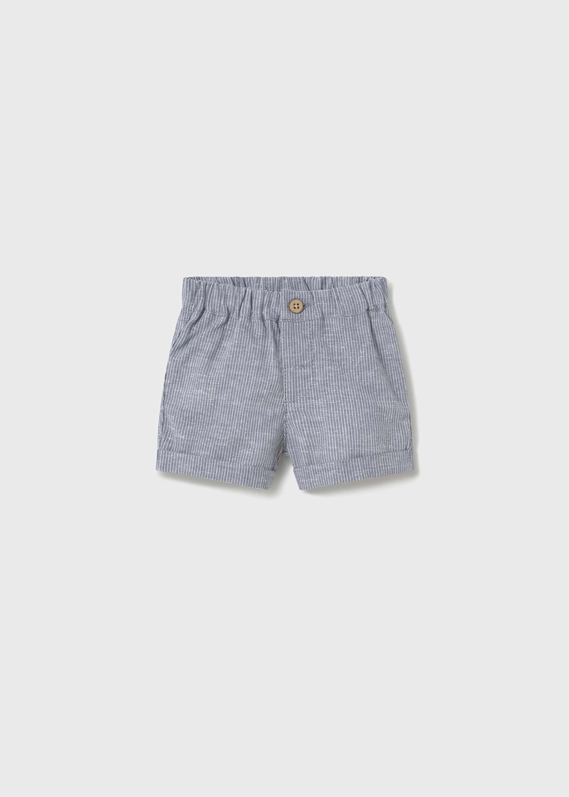 Newborn boy linen shorts