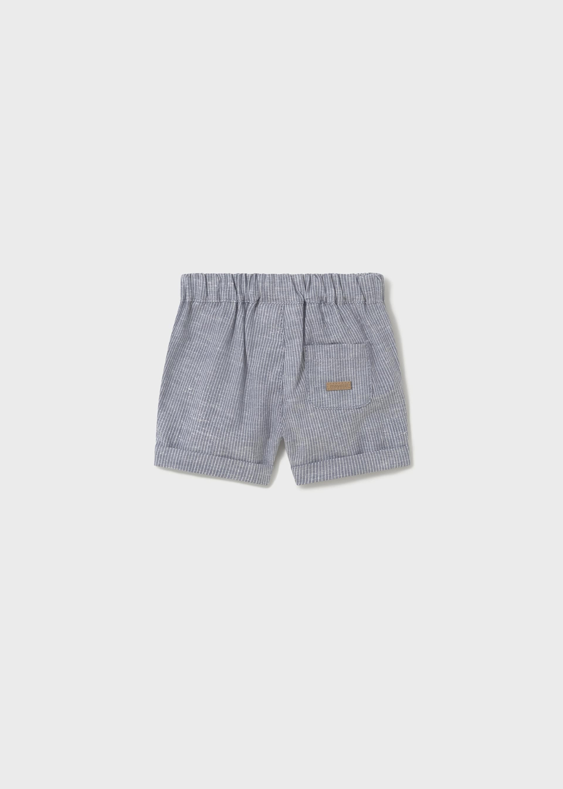 Newborn boy linen shorts