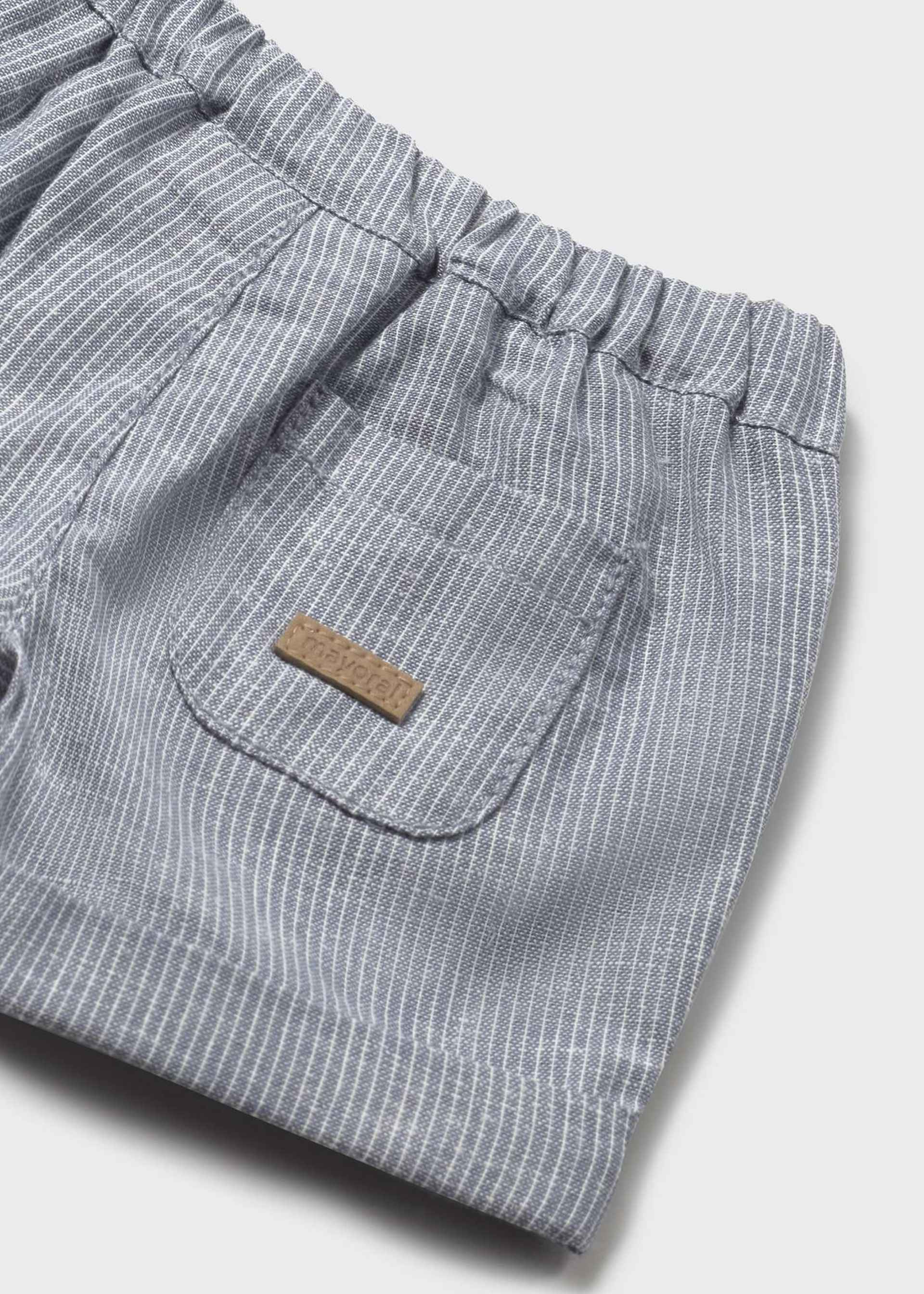 Newborn boy linen shorts