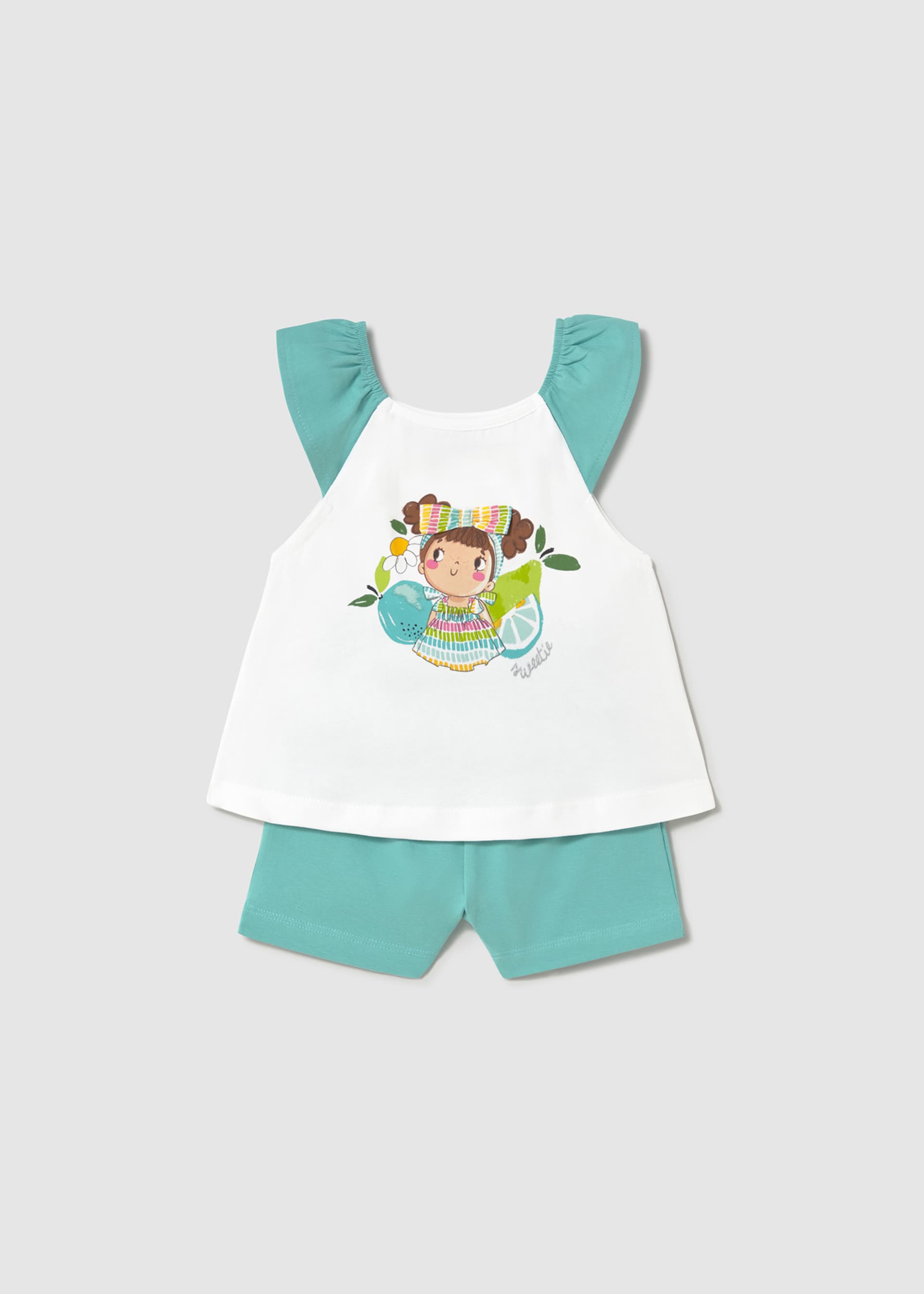 Conjunto short y playera serigrafía bebé