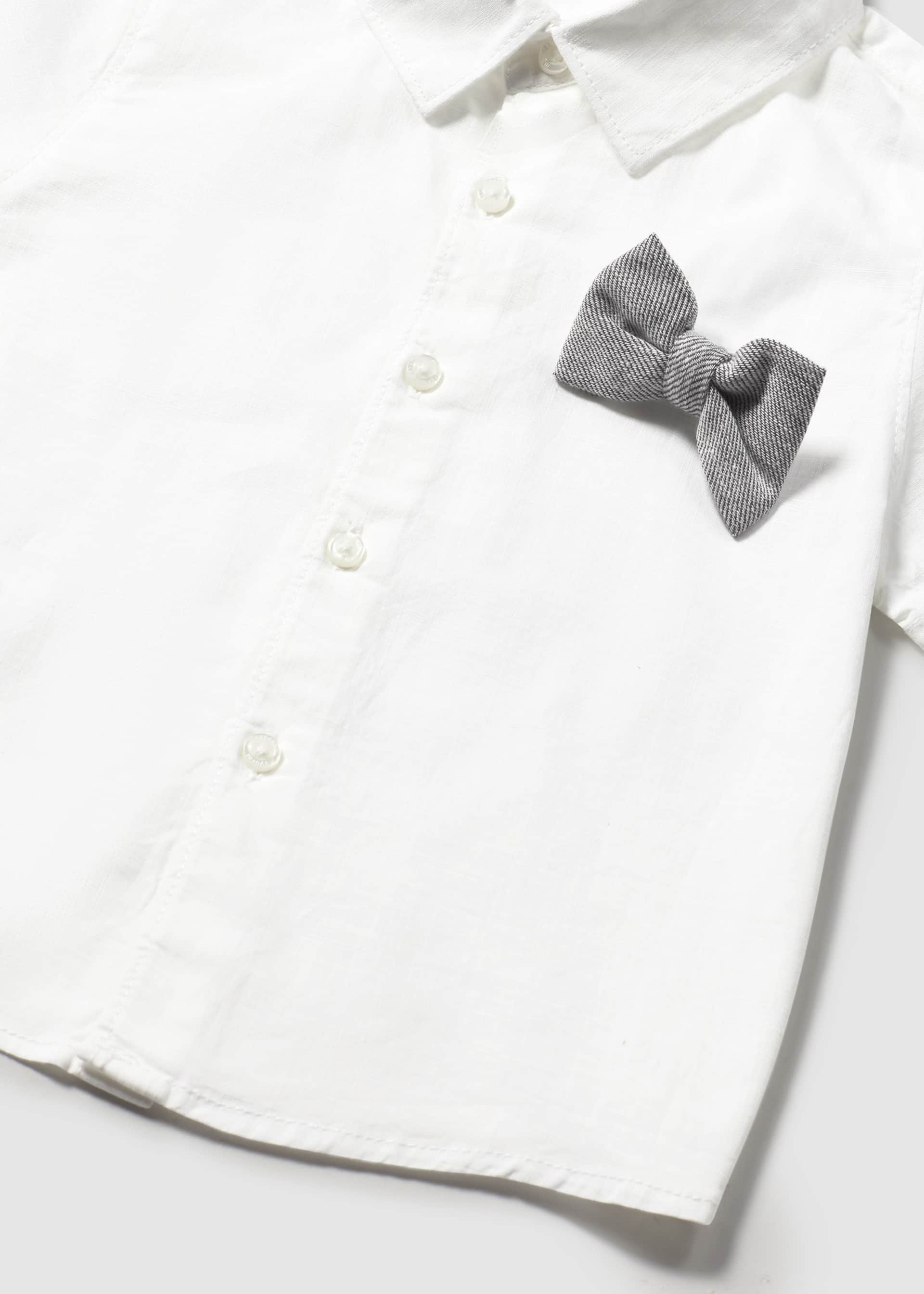 Conjunto bermuda y camisa con corbatín bebé