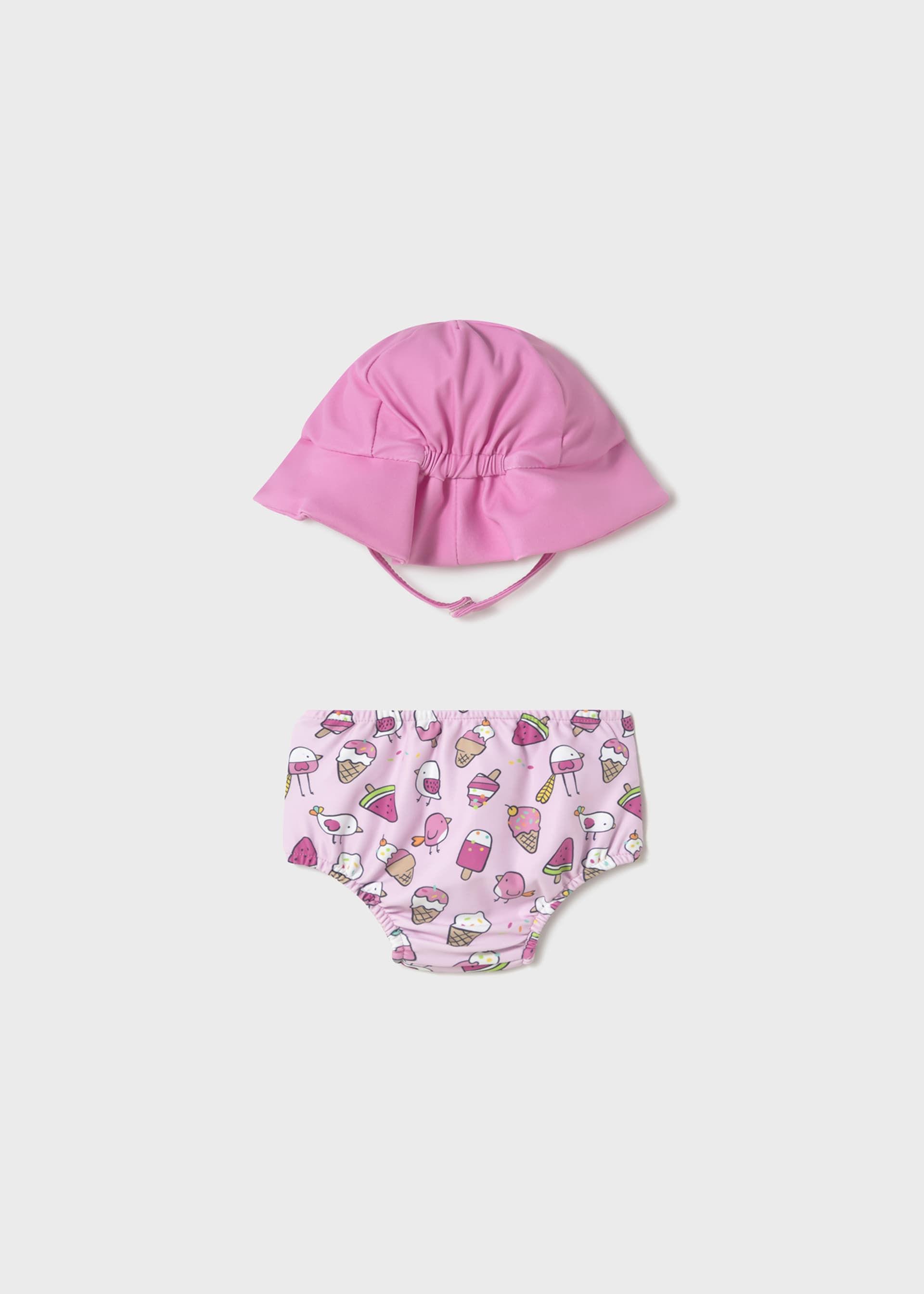 Bañador con gorro protección solar recién nacido