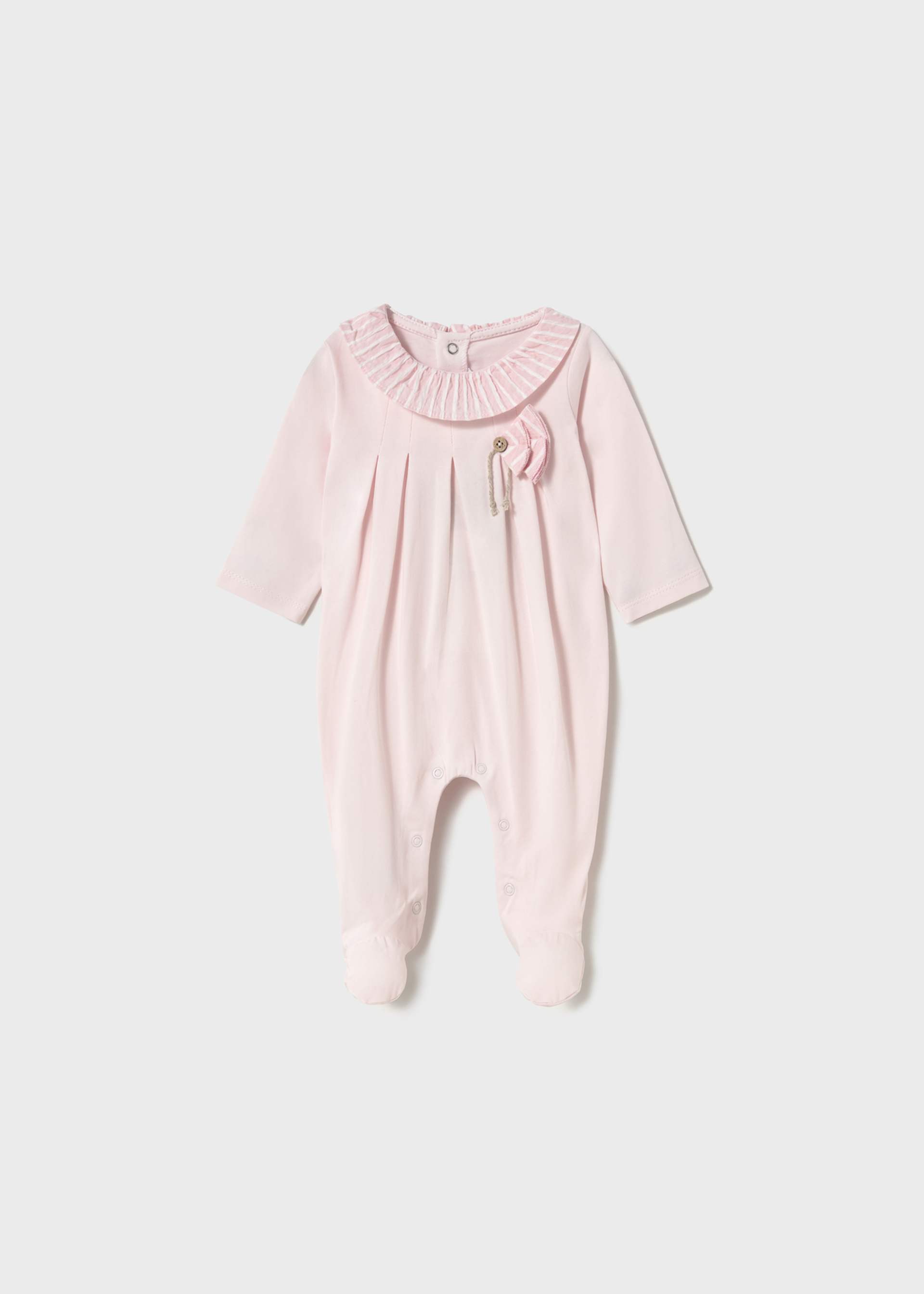 Newborn girl stripe detail romper Newborn girl stripe detail romper