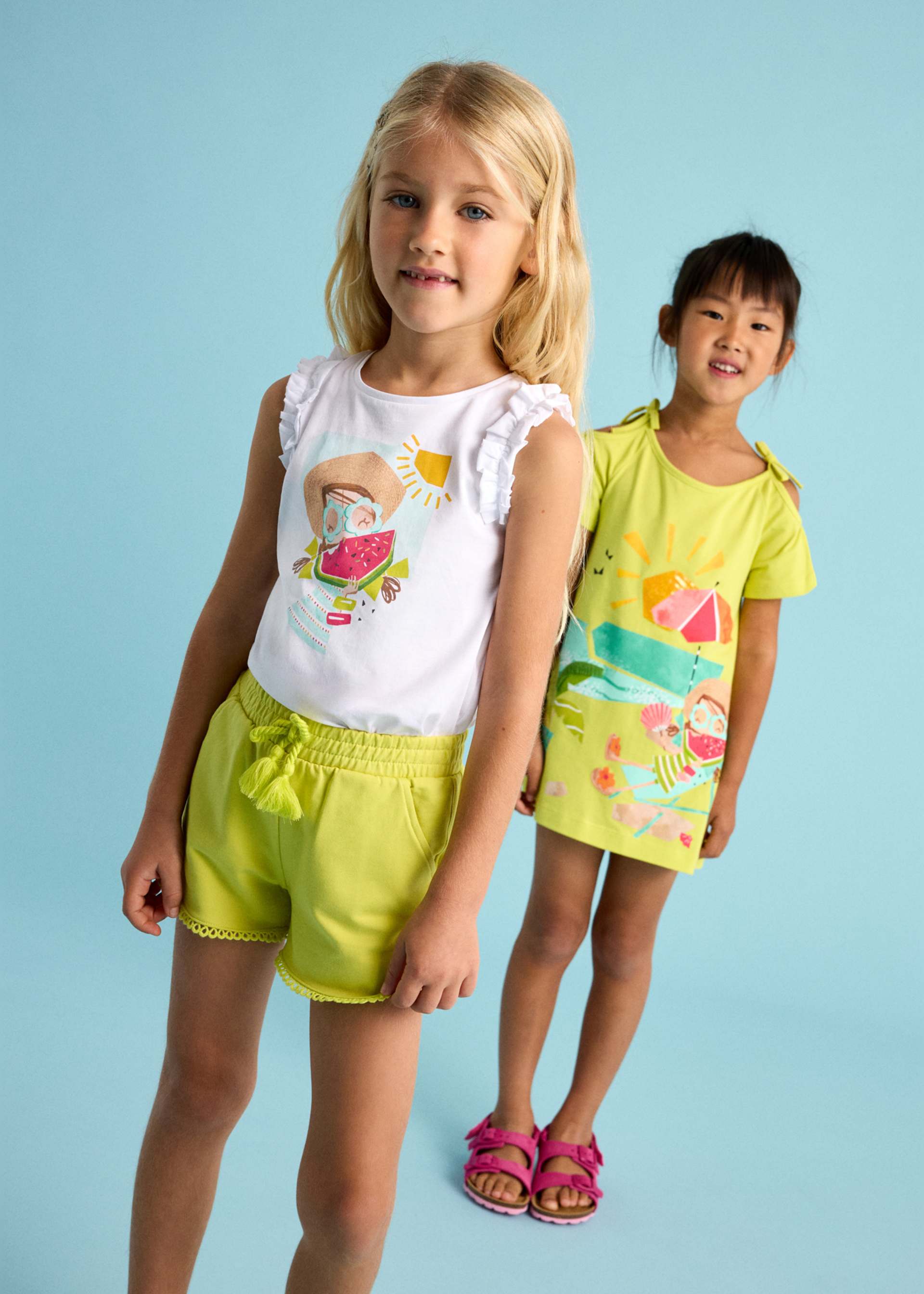 Playera sin mangas sandía niña