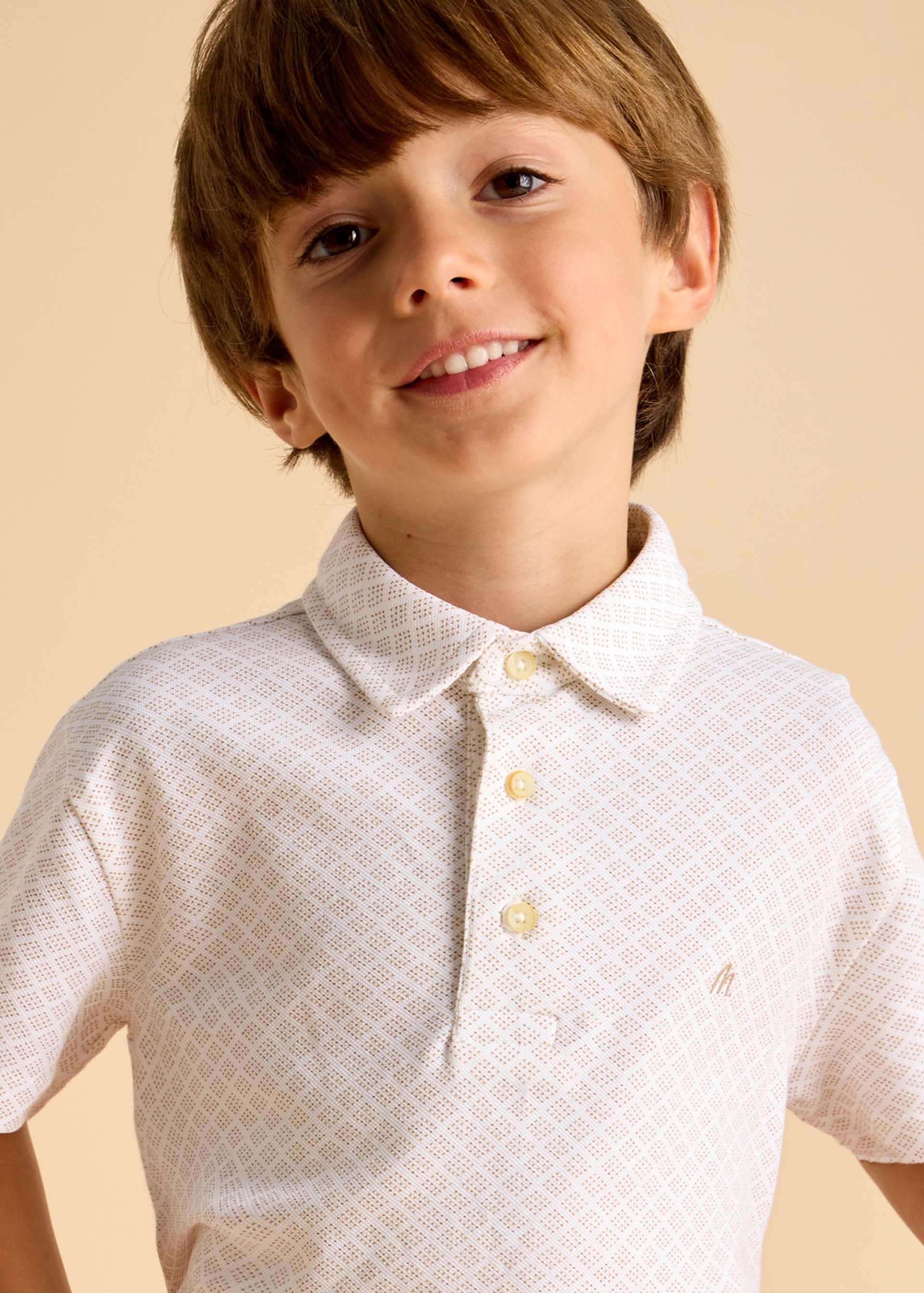 Boy Geometric Print Polo Shirt Boy Geometric Print Polo Shirt