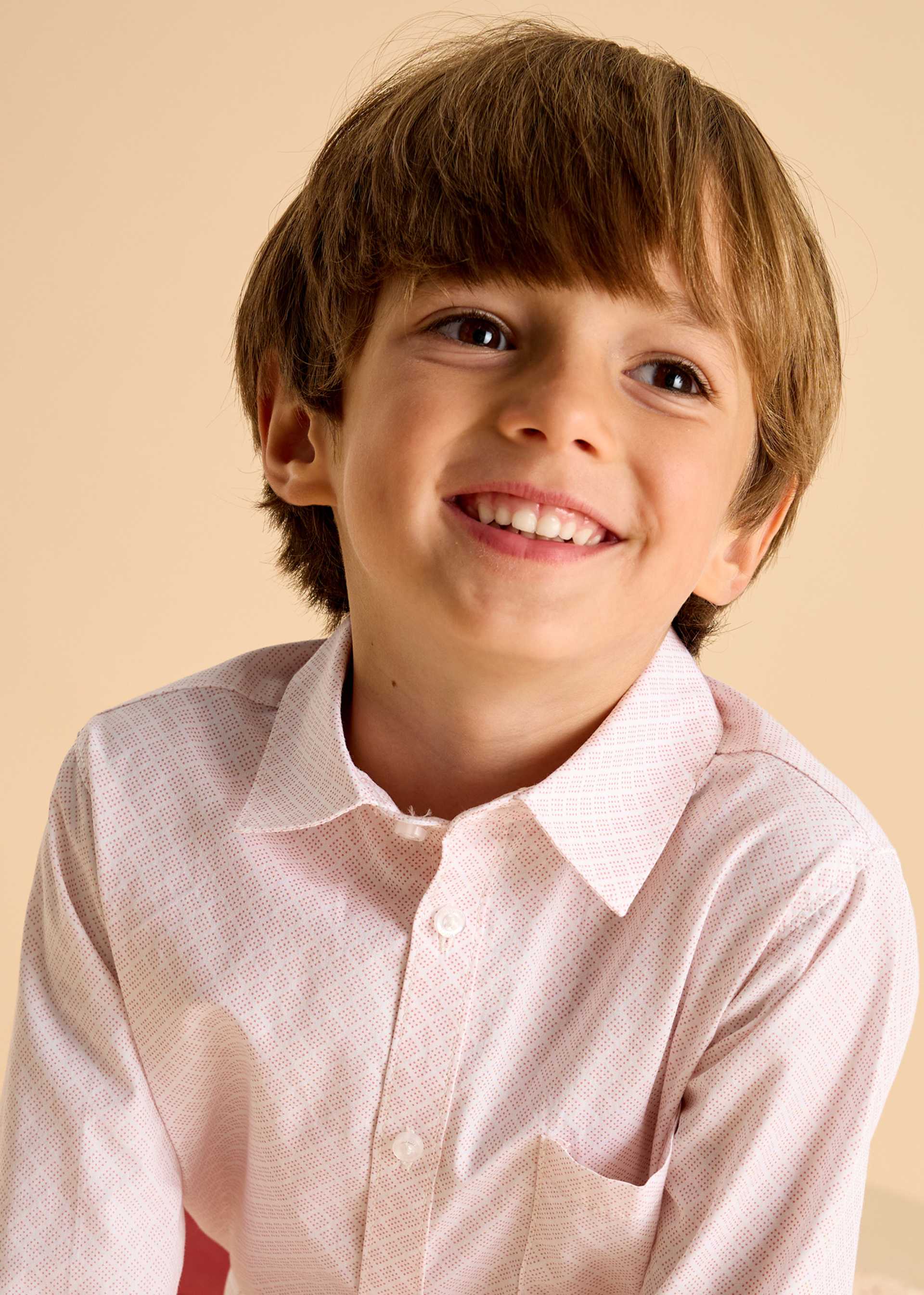 Boy long sleeved print shirt