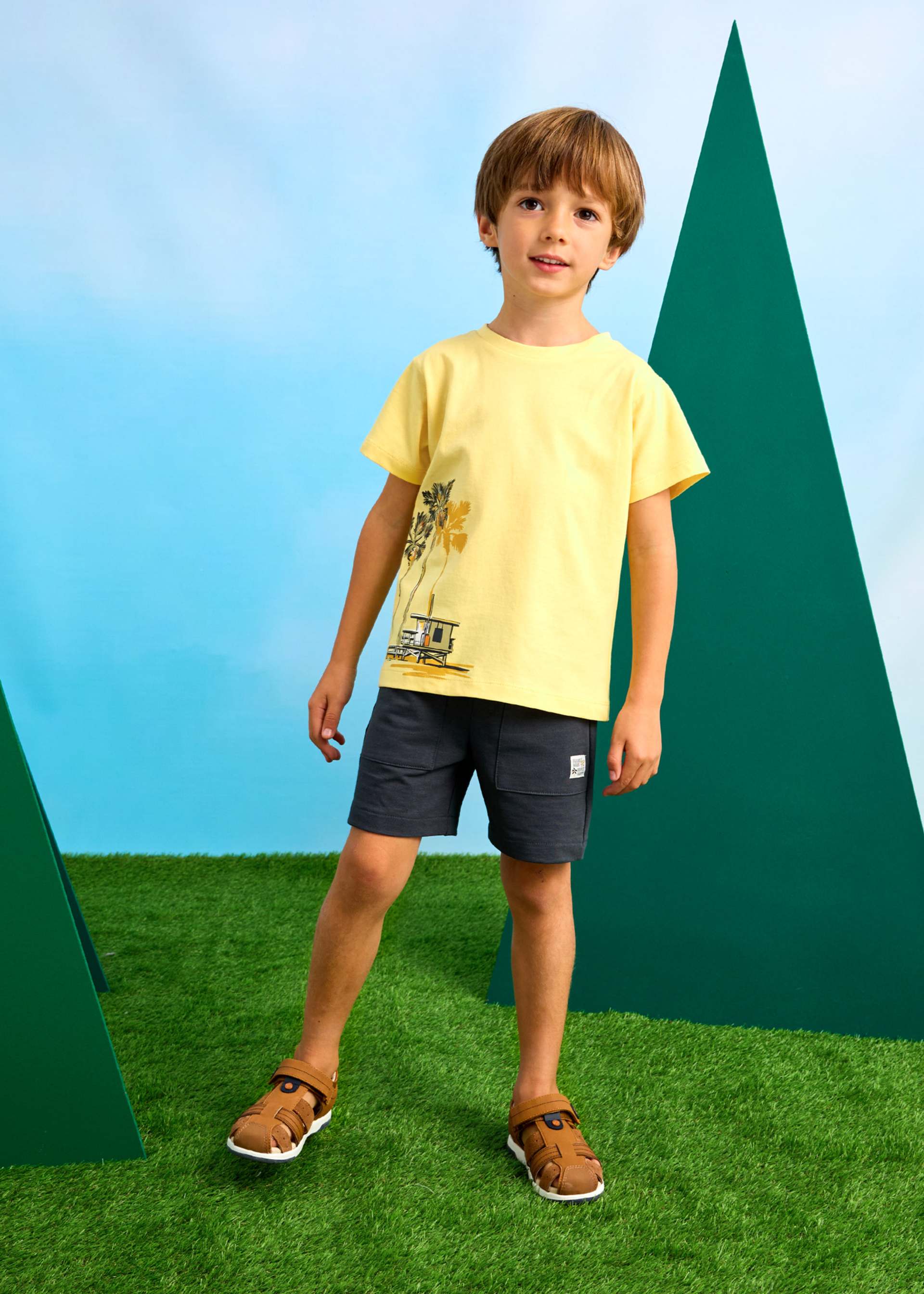 Conjunto 3 piezas palmeras niño Conjunto 3 piezas palmeras niño