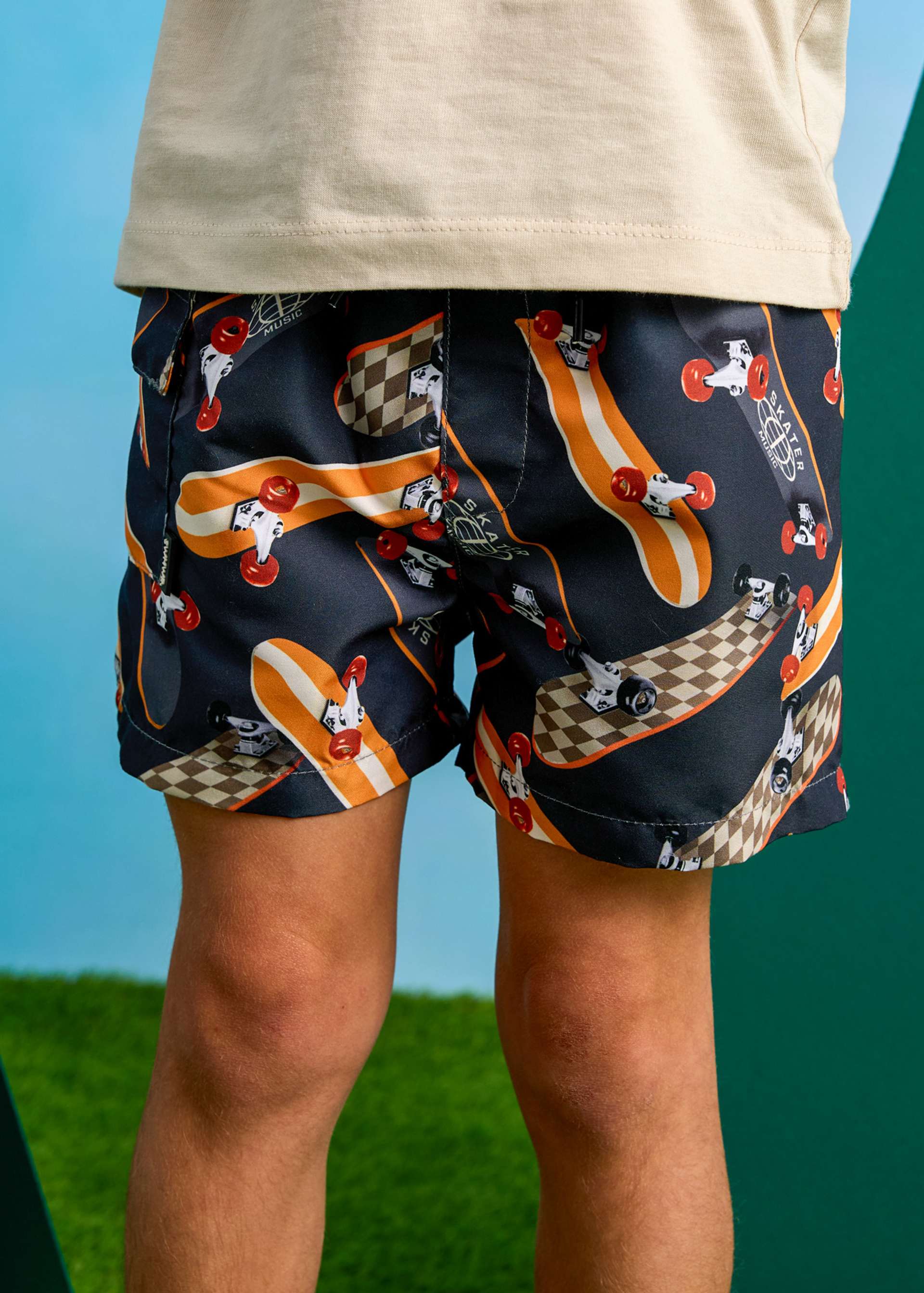 Boy Printed Swim Trunks