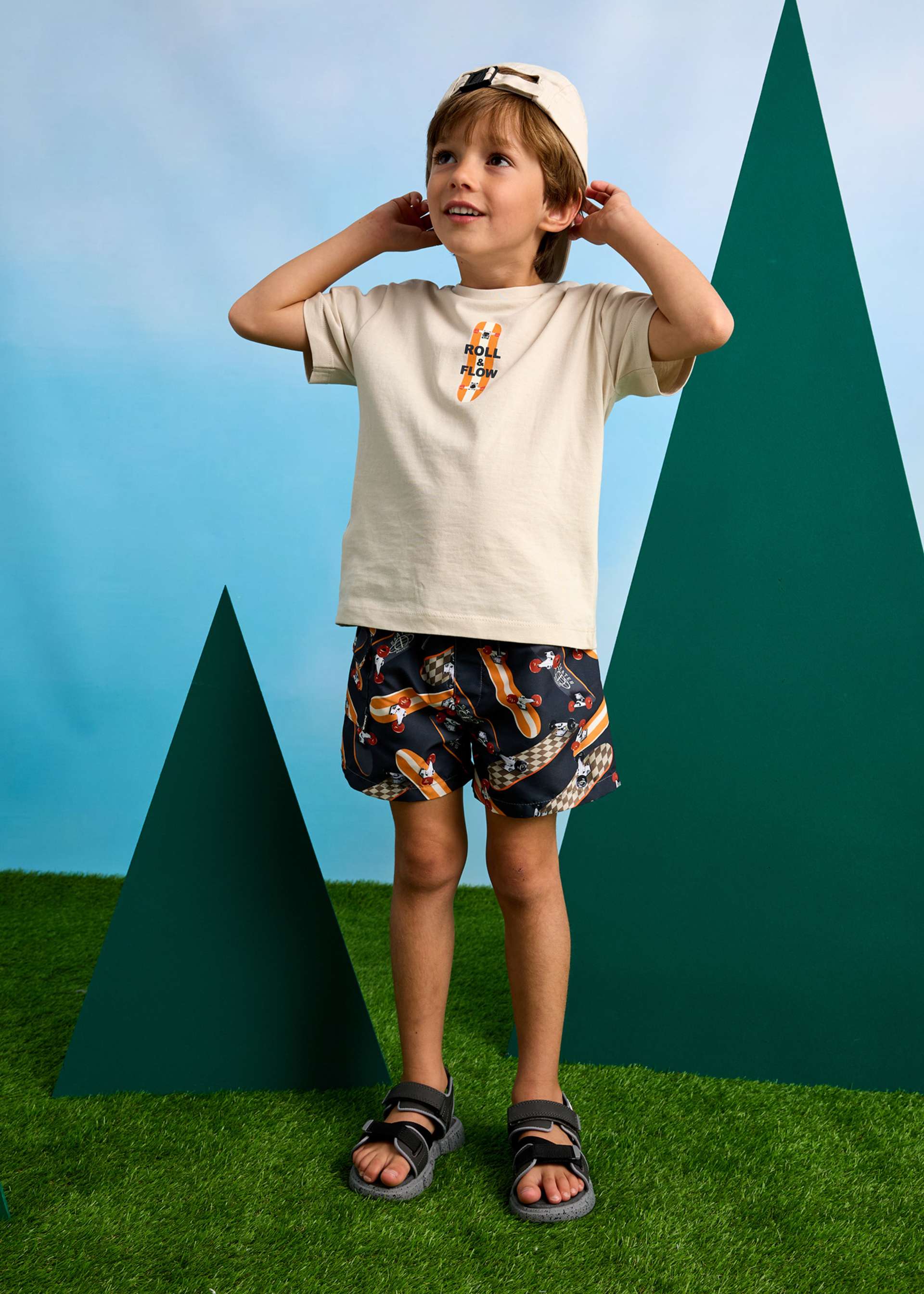 Boy Printed Swim Trunks