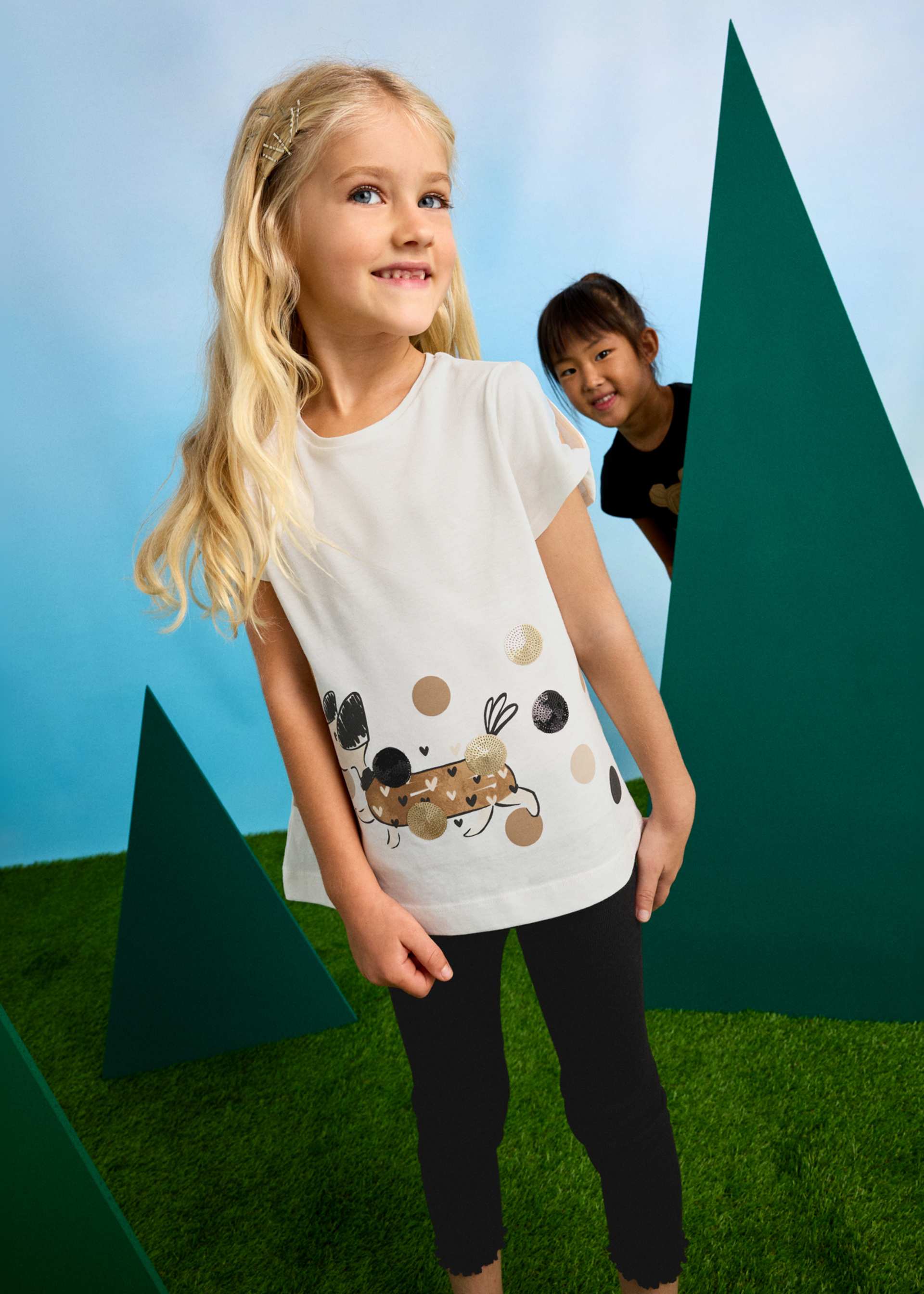 Conjunto legging e t-shirt cachorro menina