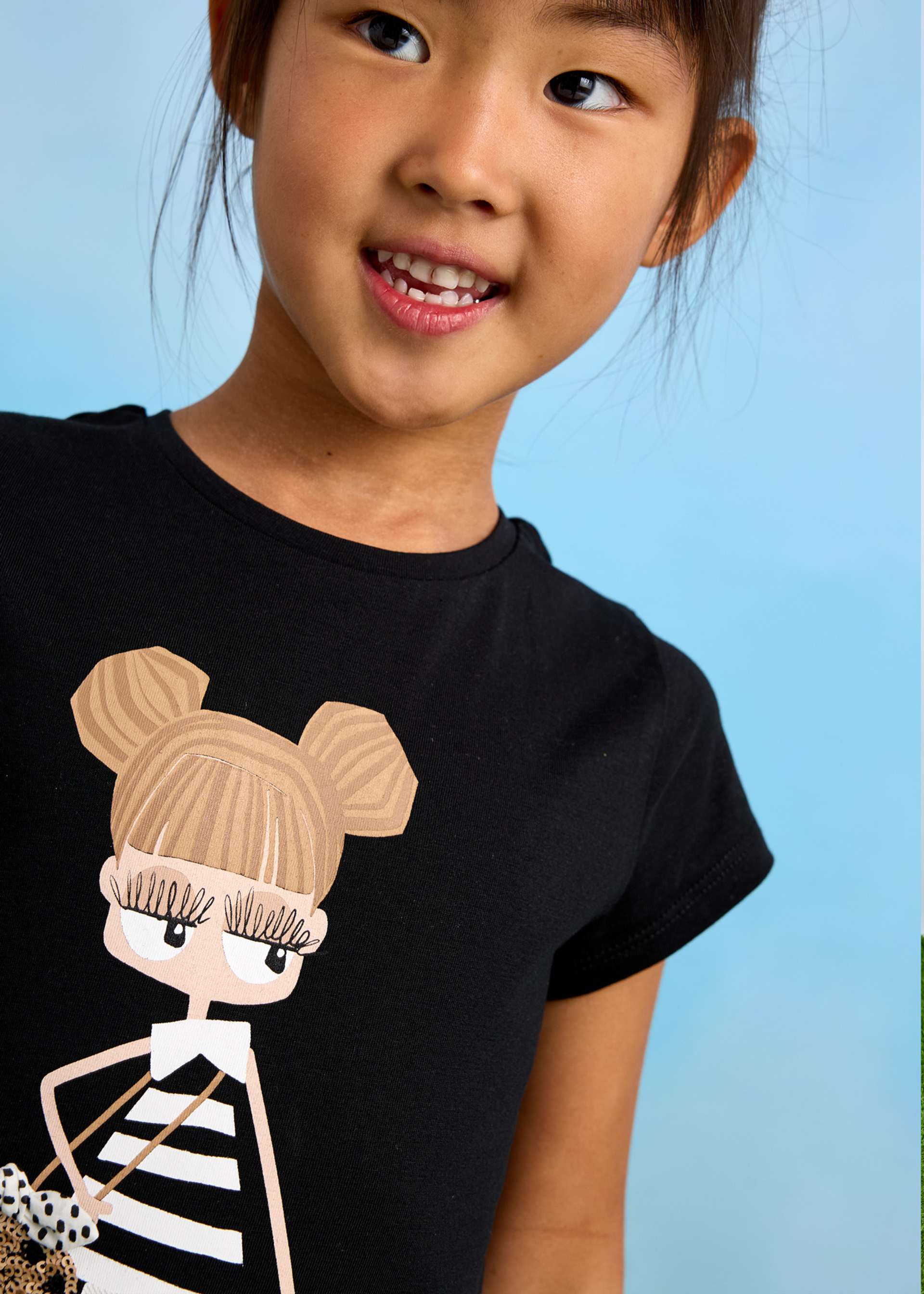 Girl leggings and print t-shirt set Girl leggings and print t-shirt set