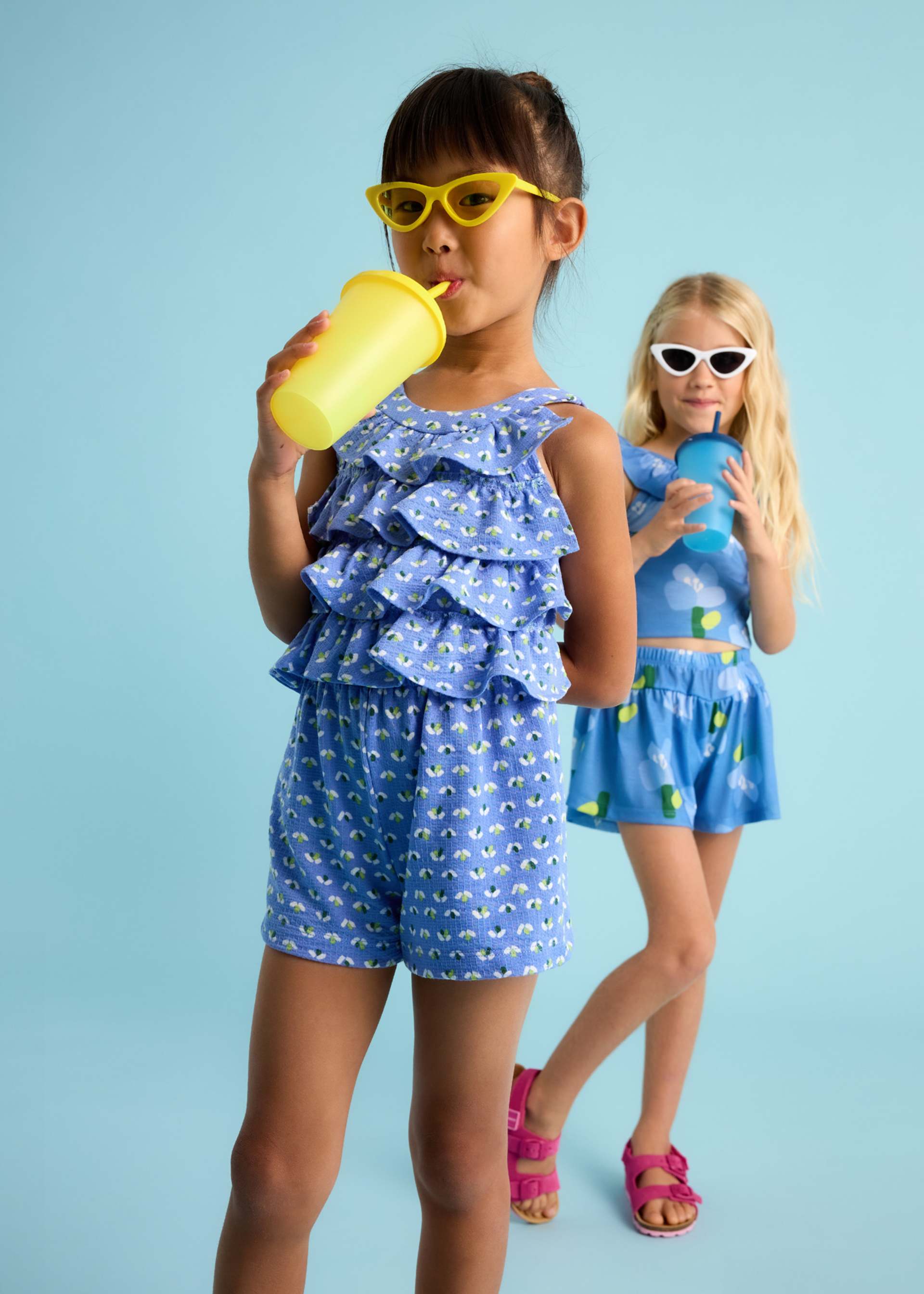 Φόρμα κοντή βολάν κορίτσι