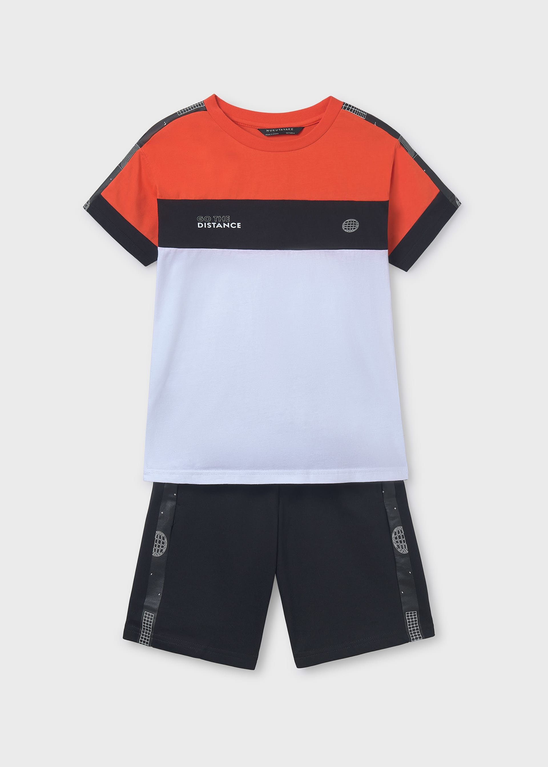 Boy Color Block T-Shirt and Shorts Set