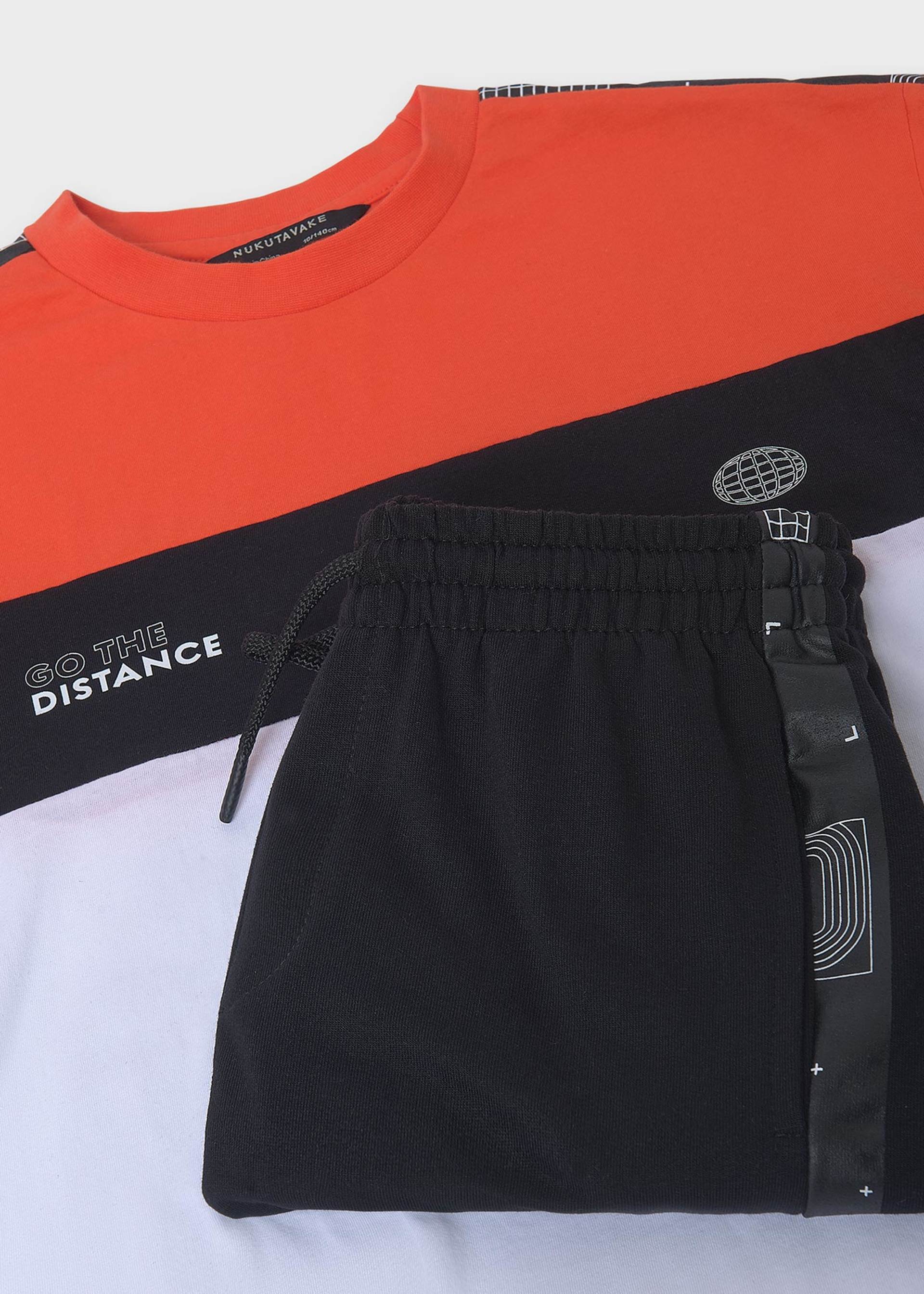 Boy Color Block T-Shirt and Shorts Set